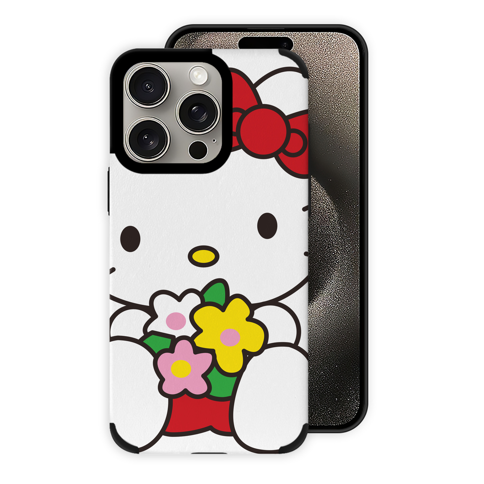 （画像用） Hello Kitty ハローキティ 【iPhone15ProMax対応】 PUレザー スマホケース 耐衝撃＆黄変防止