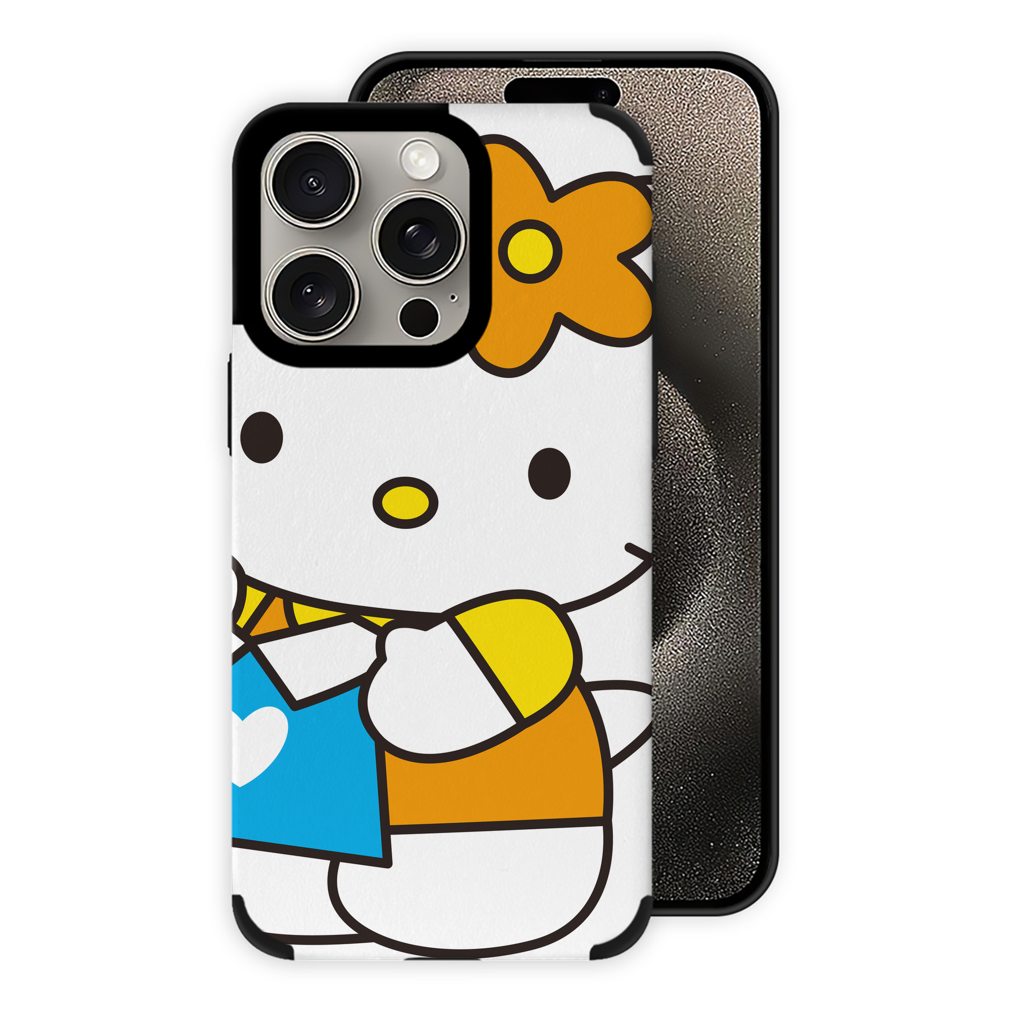 （画像用） Hello Kitty ハローキティ 【iPhone15ProMax対応】 PUレザー スマホケース 耐衝撃＆黄変防止