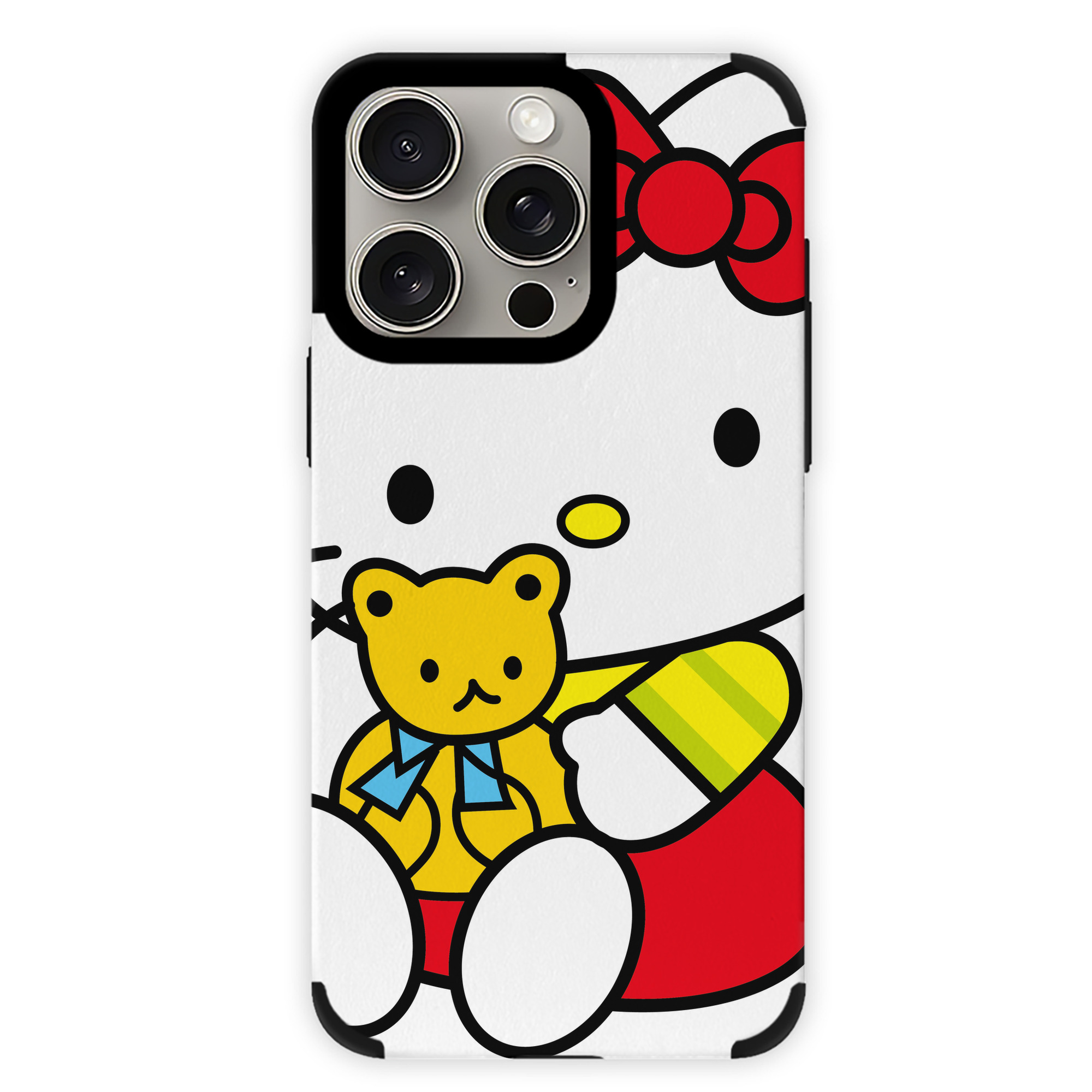 （画像用） Hello Kitty ハローキティ 【iPhone15ProMax対応】 PUレザー スマホケース 耐衝撃＆黄変防止