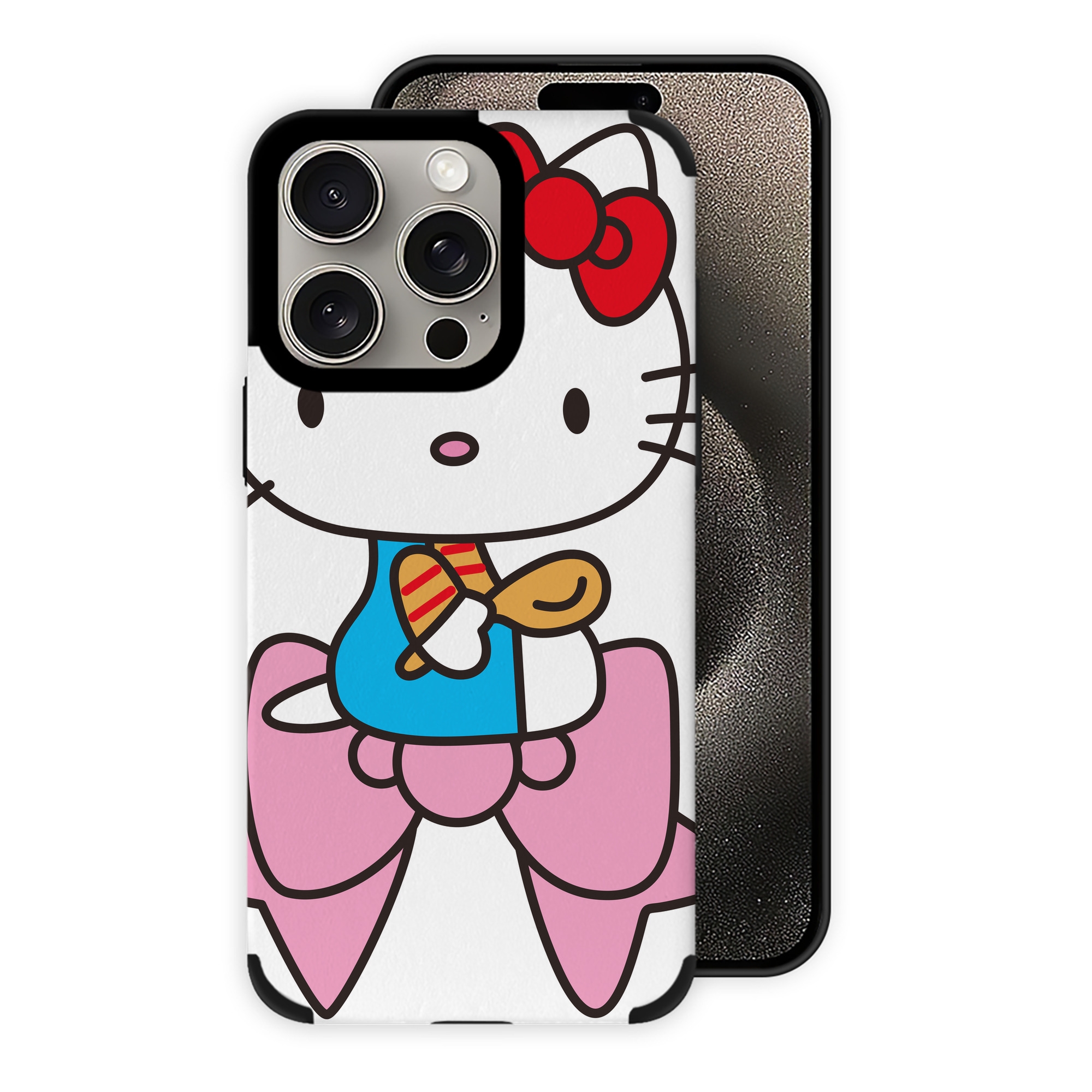 （画像用） Hello Kitty ハローキティ 【iPhone15ProMax対応】 PUレザー スマホケース 耐衝撃＆黄変防止