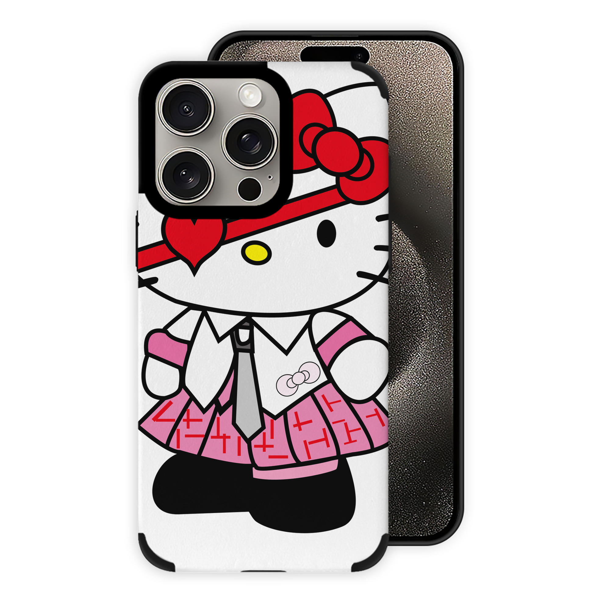 （画像用） Hello Kitty ハローキティ 【iPhone15ProMax対応】 PUレザー スマホケース 耐衝撃＆黄変防止