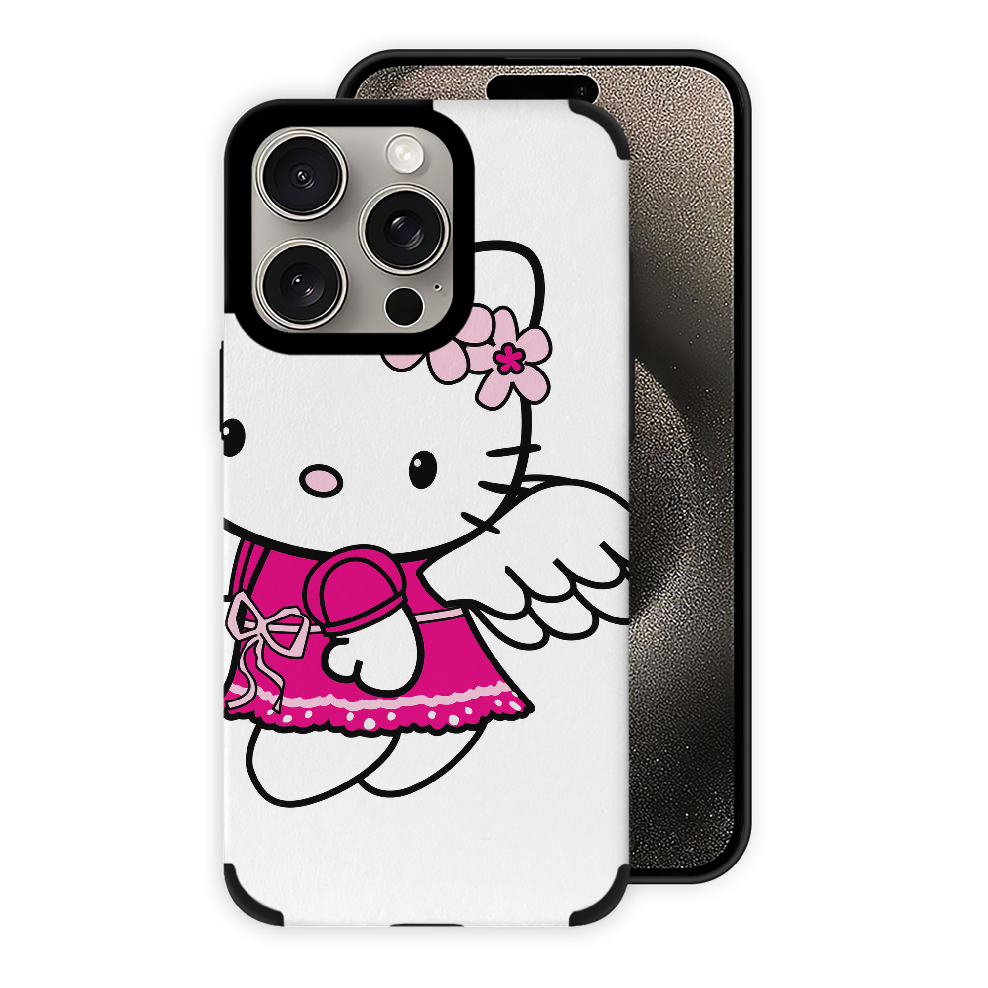 （画像用） Hello Kitty ハローキティ 【iPhone15ProMax対応】 PUレザー スマホケース 耐衝撃＆黄変防止