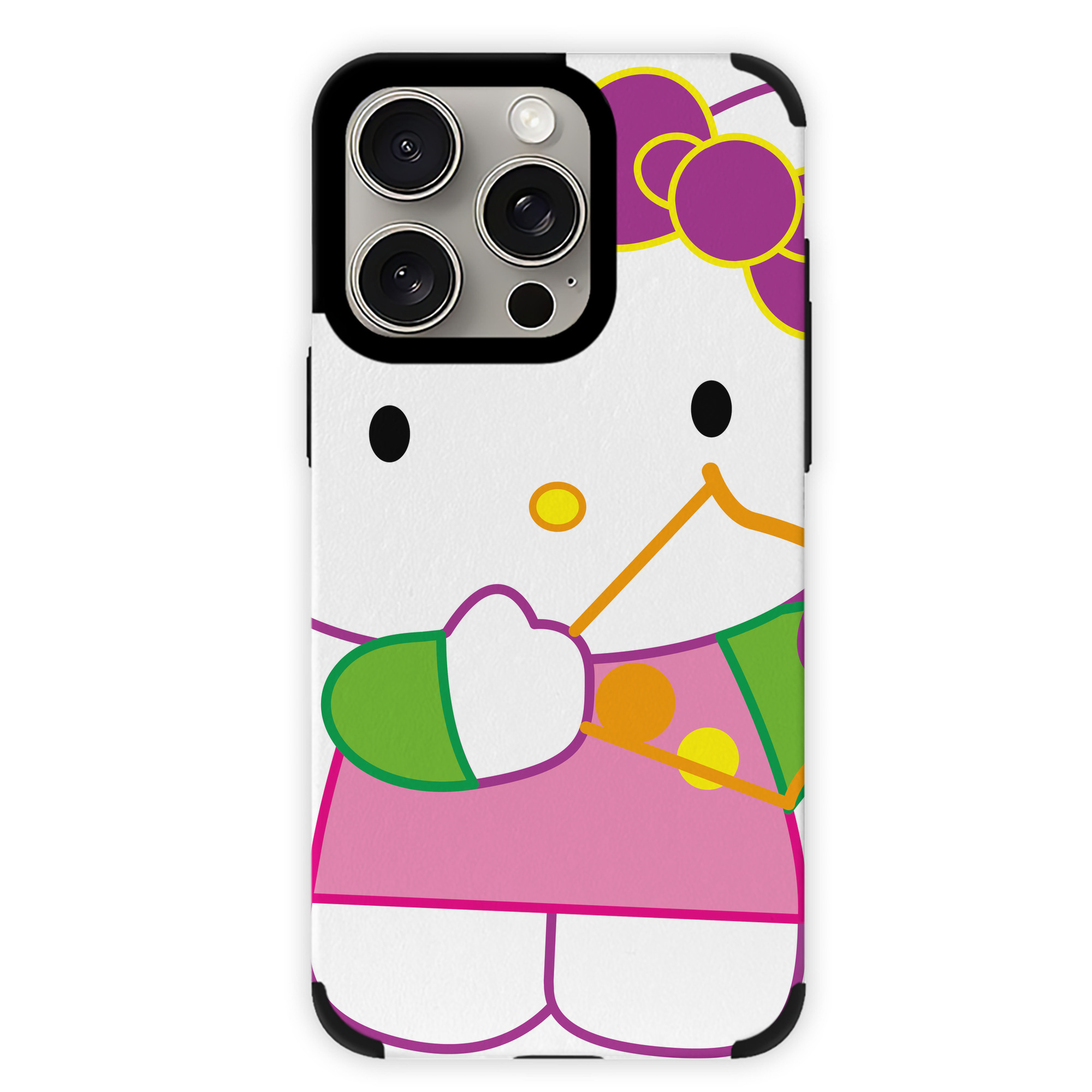 （画像用） Hello Kitty ハローキティ 【iPhone15ProMax対応】 PUレザー スマホケース 耐衝撃＆黄変防止
