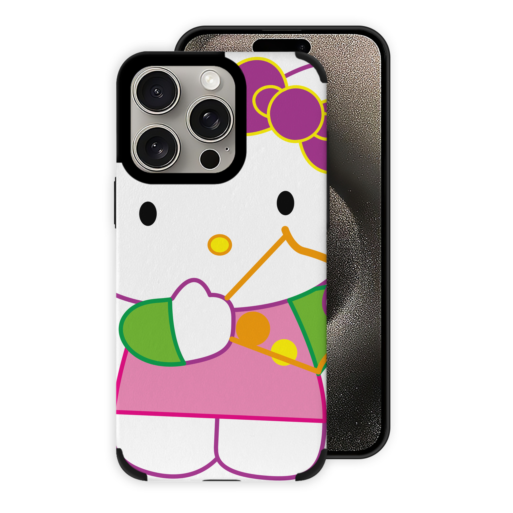 （画像用） Hello Kitty ハローキティ 【iPhone15ProMax対応】 PUレザー スマホケース 耐衝撃＆黄変防止