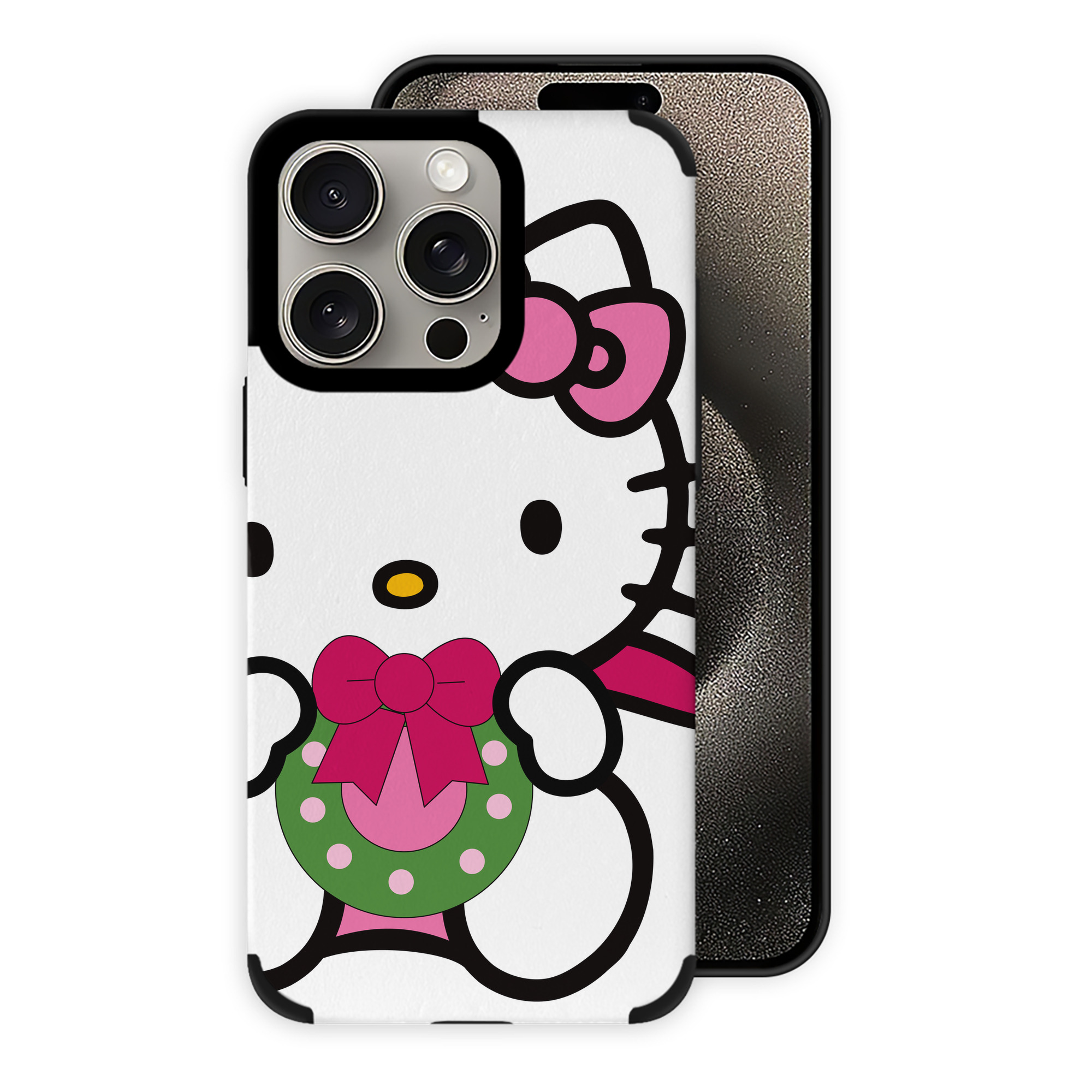 （画像用） Hello Kitty ハローキティ 【iPhone15ProMax対応】 PUレザー スマホケース 耐衝撃＆黄変防止