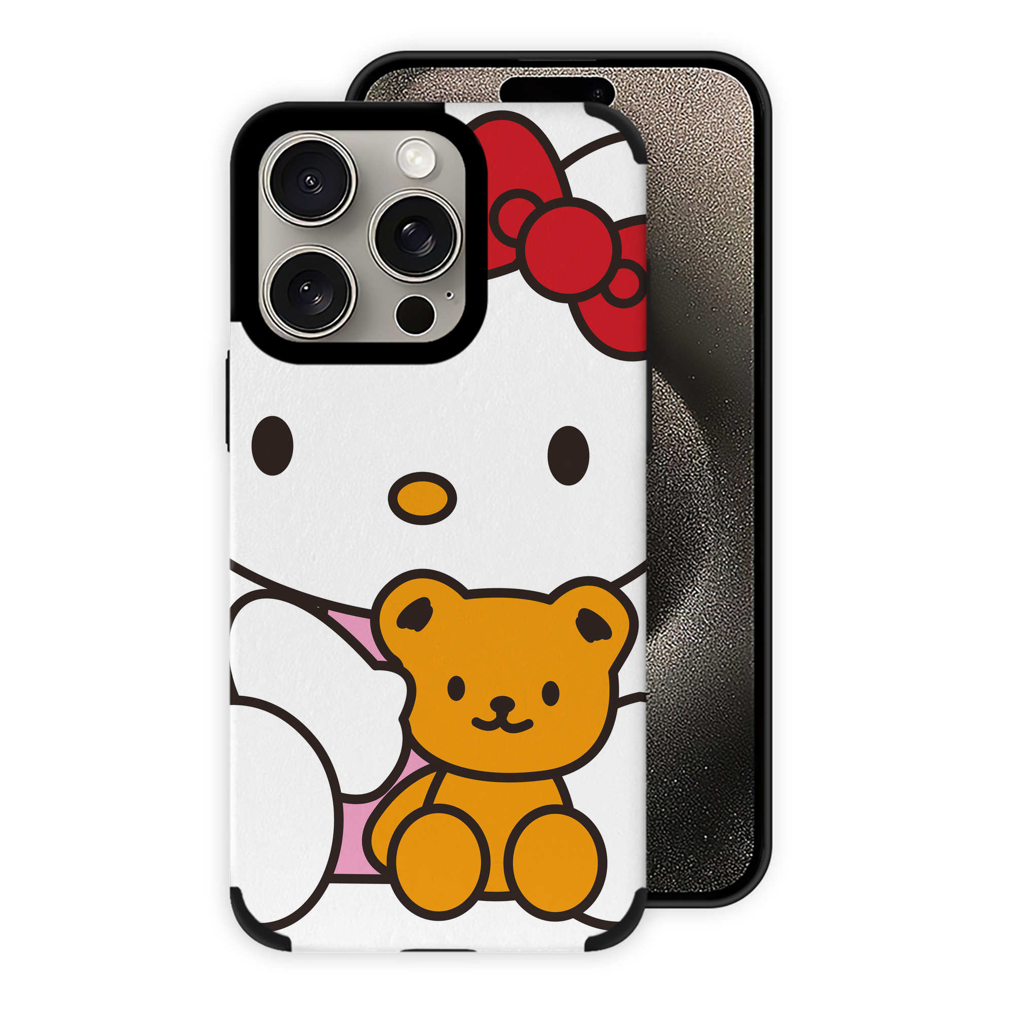 （画像用） Hello Kitty ハローキティ 【iPhone15ProMax対応】 PUレザー スマホケース 耐衝撃＆黄変防止
