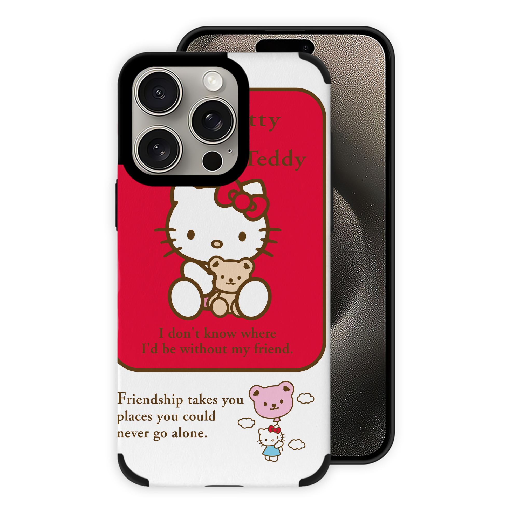 （画像用） Hello Kitty ハローキティ 【iPhone15ProMax対応】 PUレザー スマホケース 耐衝撃＆黄変防止