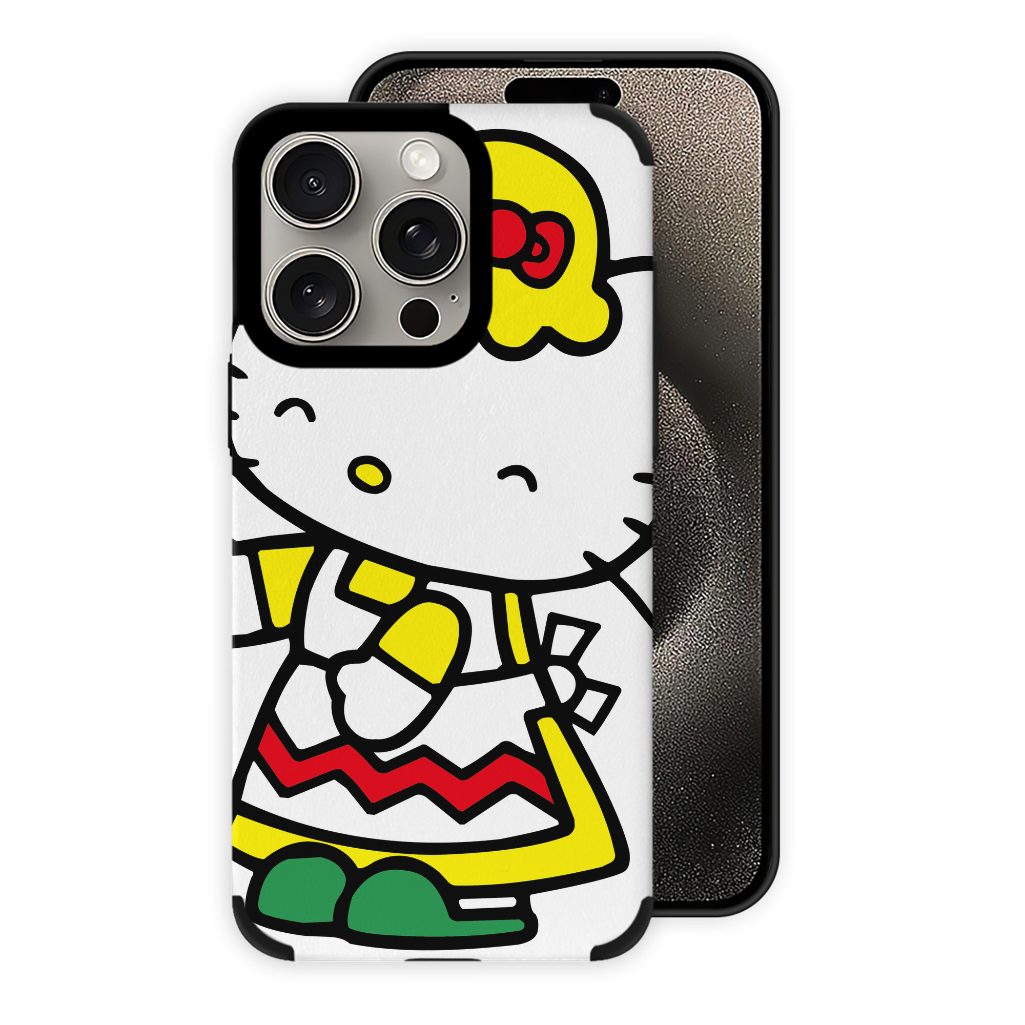 （画像用） Hello Kitty ハローキティ 【iPhone15ProMax対応】 PUレザー スマホケース 耐衝撃＆黄変防止
