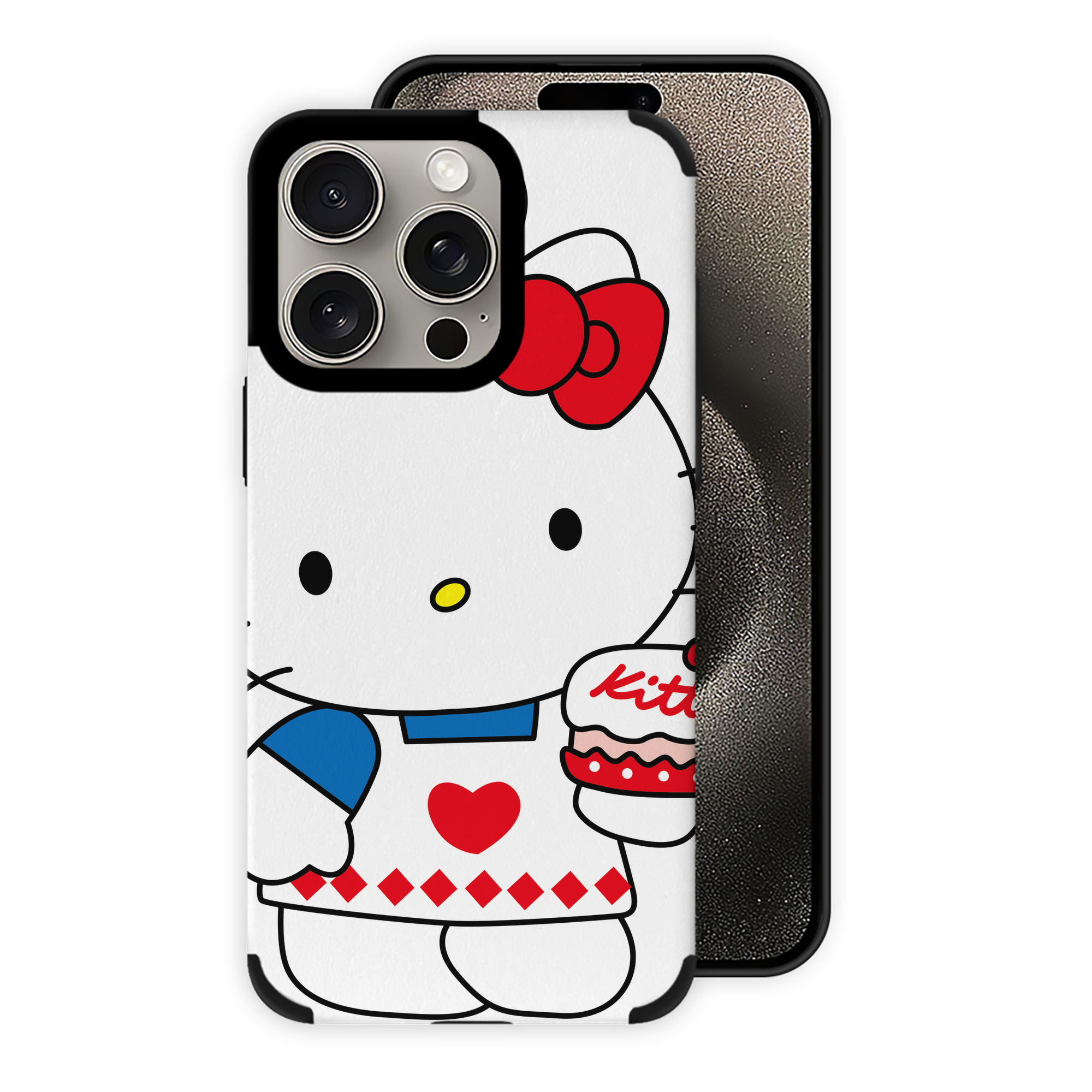 （画像用） Hello Kitty ハローキティ 【iPhone15ProMax対応】 PUレザー スマホケース 耐衝撃＆黄変防止