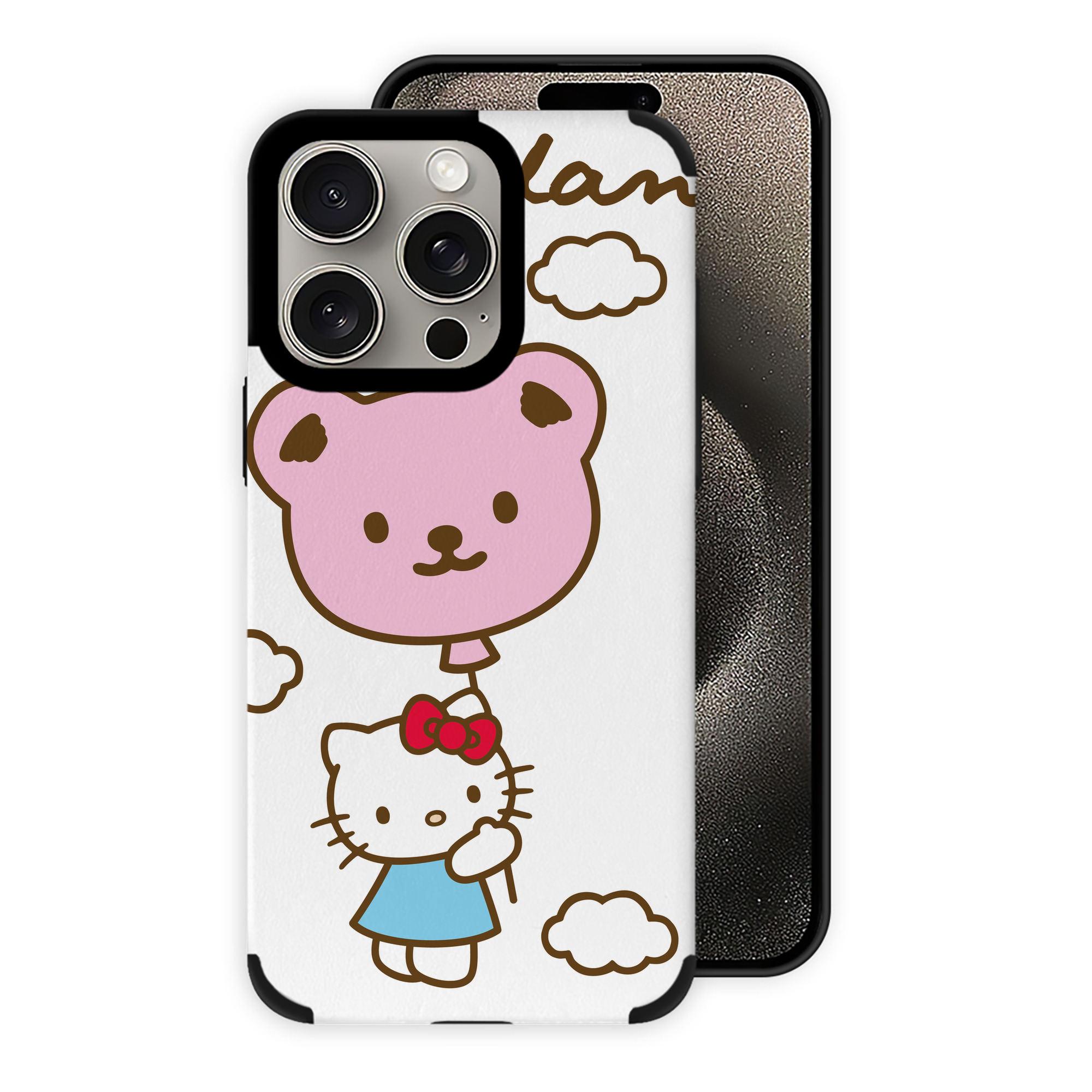 （画像用） Hello Kitty ハローキティ 【iPhone15ProMax対応】 PUレザー スマホケース 耐衝撃＆黄変防止