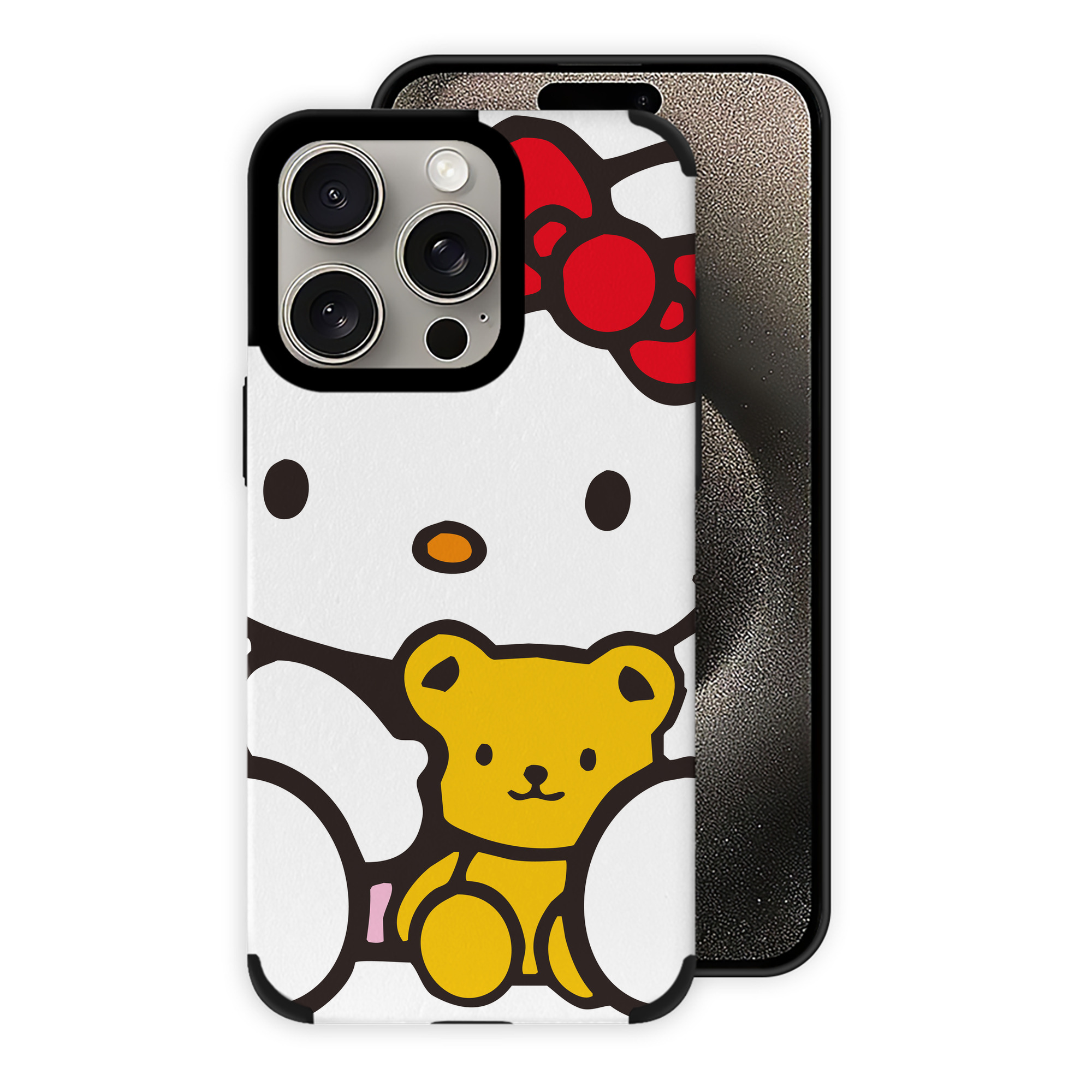 （画像用） Hello Kitty ハローキティ 【iPhone15ProMax対応】 PUレザー スマホケース 耐衝撃＆黄変防止