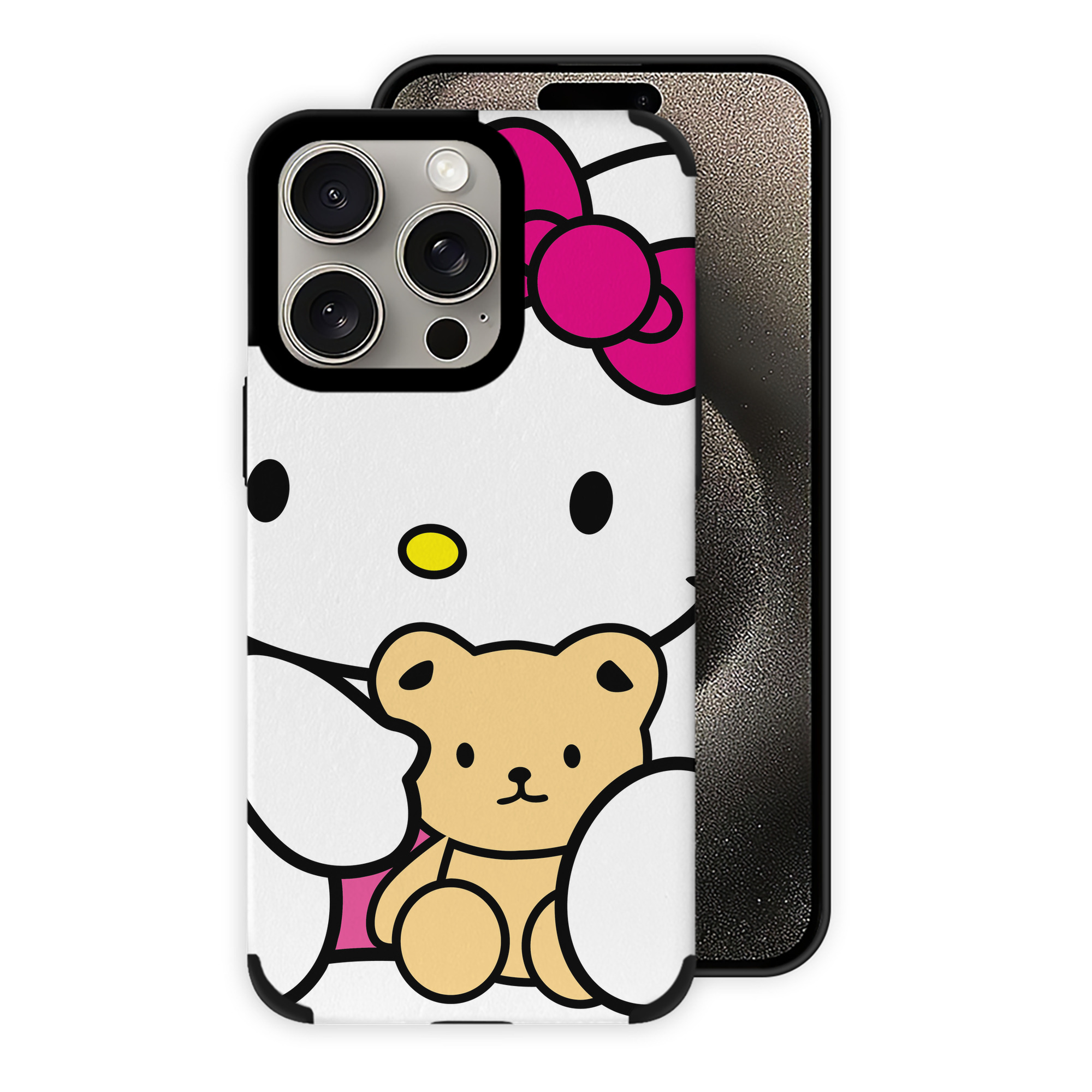 （画像用） Hello Kitty ハローキティ 【iPhone15ProMax対応】 PUレザー スマホケース 耐衝撃＆黄変防止