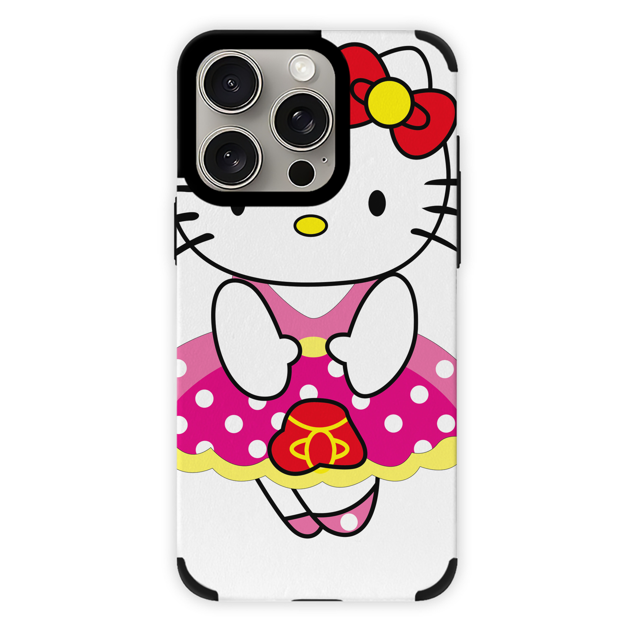 （画像用） Hello Kitty ハローキティ 【iPhone15ProMax対応】 PUレザー スマホケース 耐衝撃＆黄変防止