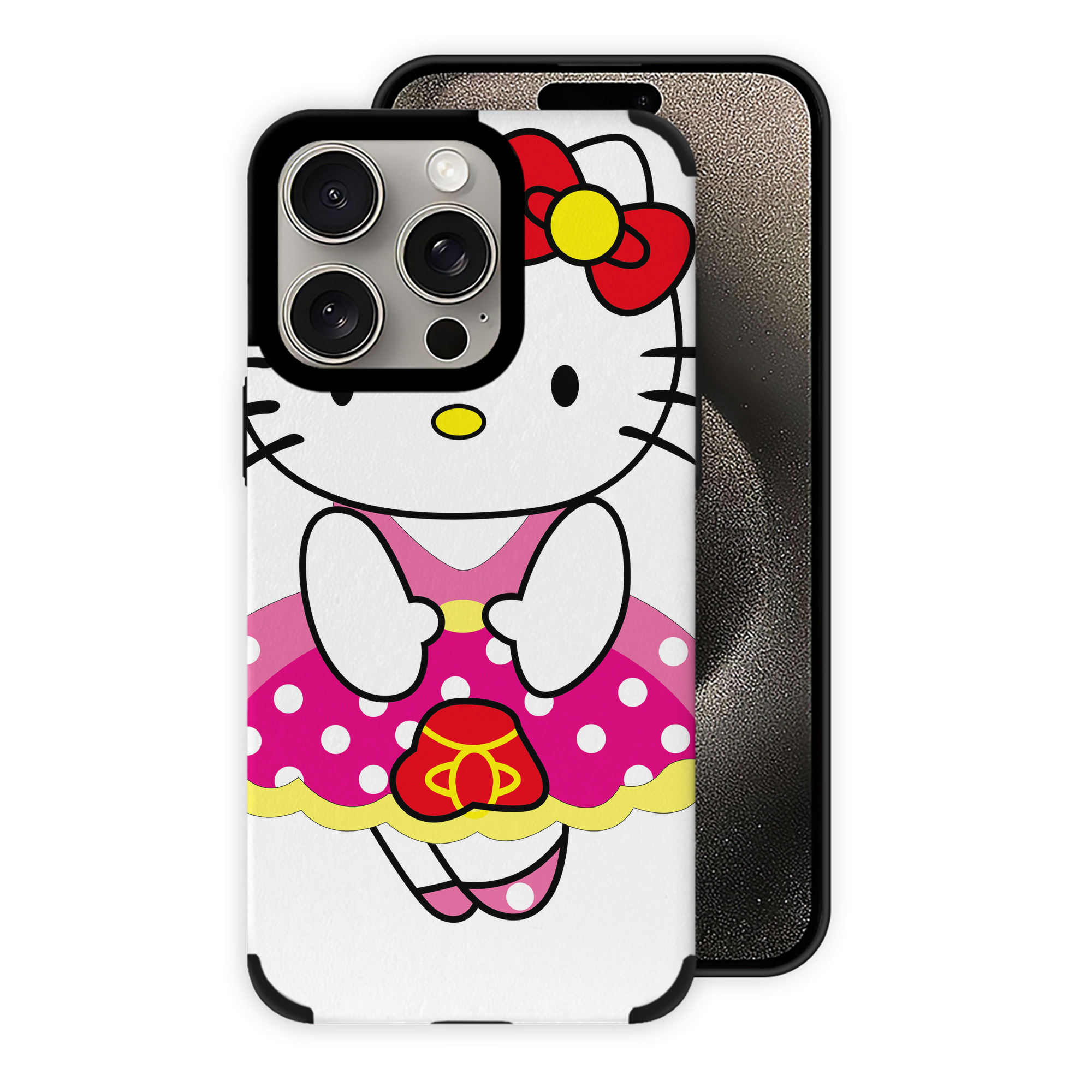 （画像用） Hello Kitty ハローキティ 【iPhone15ProMax対応】 PUレザー スマホケース 耐衝撃＆黄変防止