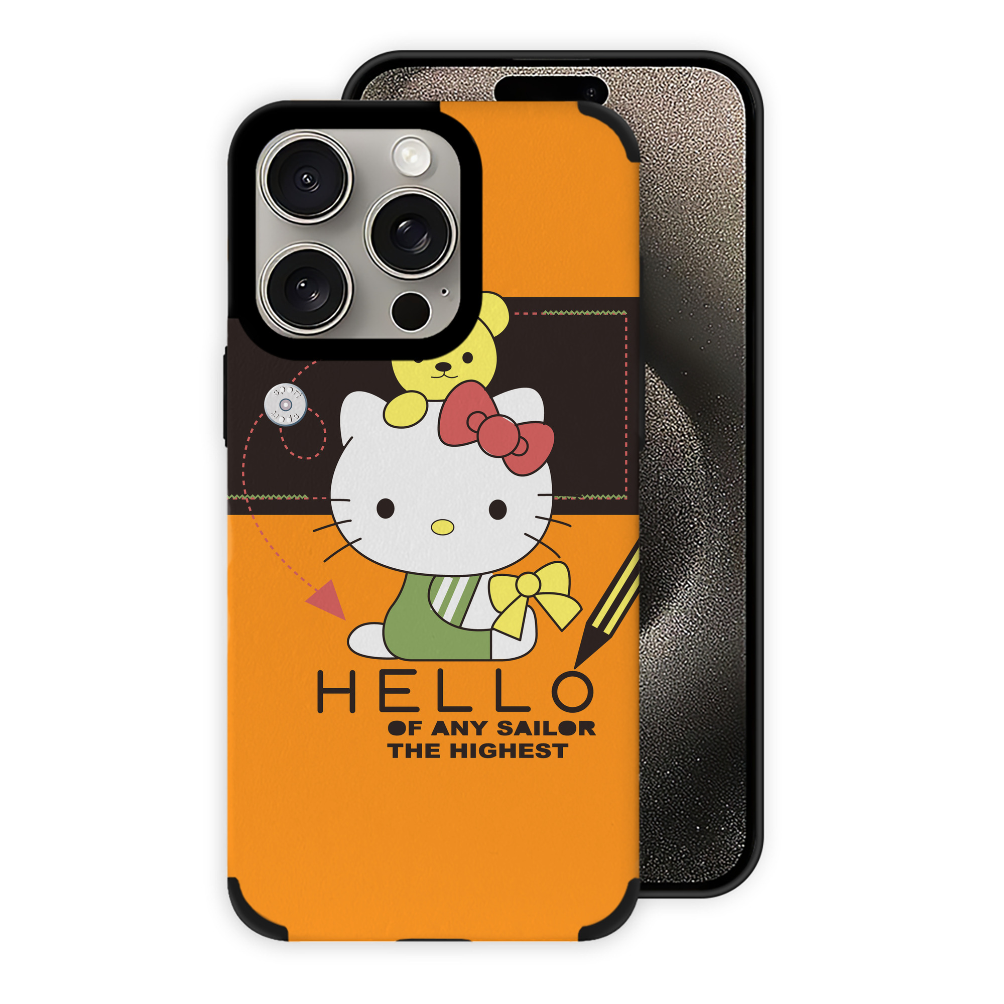 （画像用） Hello Kitty ハローキティ 【iPhone15ProMax対応】 PUレザー スマホケース 耐衝撃＆黄変防止
