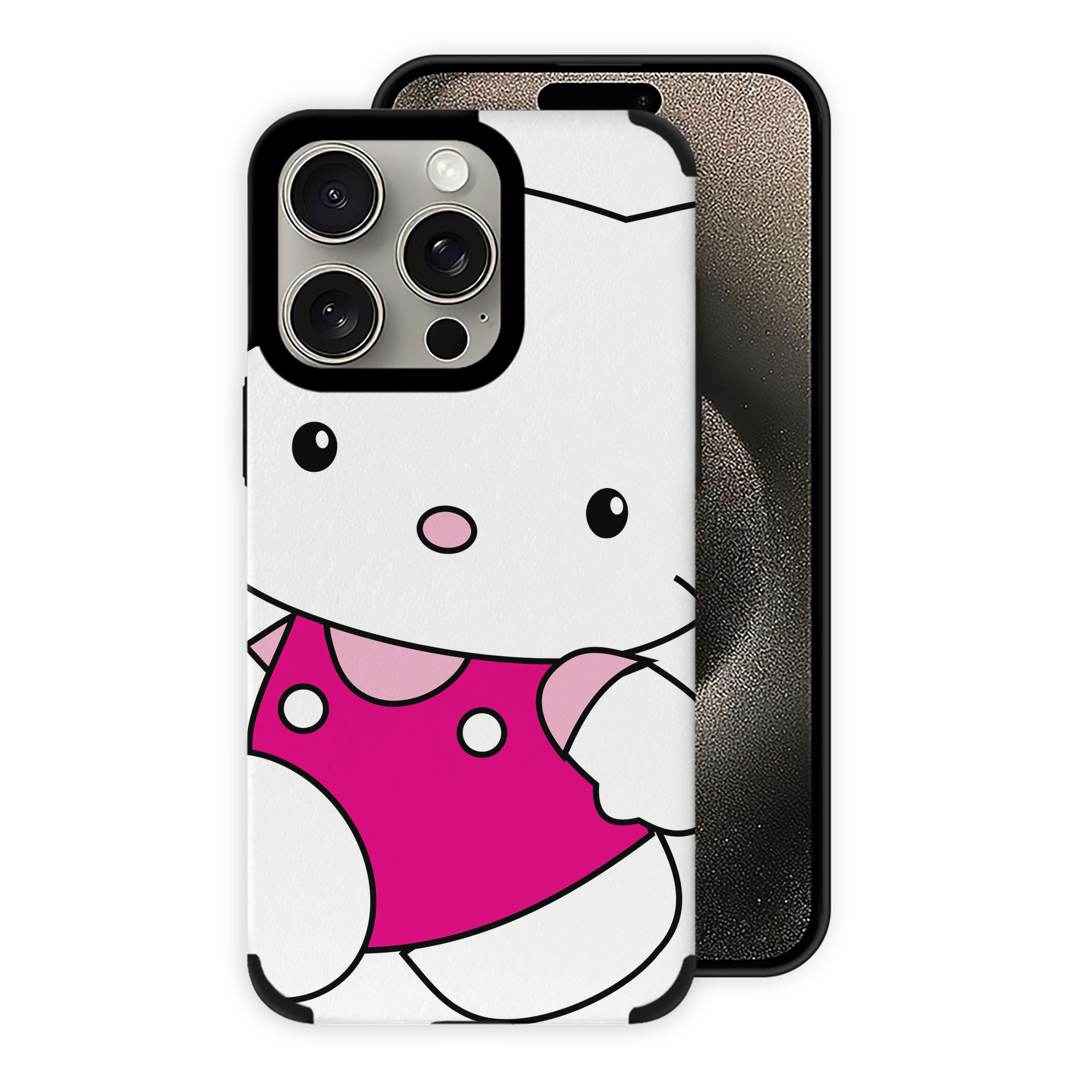 （画像用） Hello Kitty ハローキティ 【iPhone15ProMax対応】 PUレザー スマホケース 耐衝撃＆黄変防止