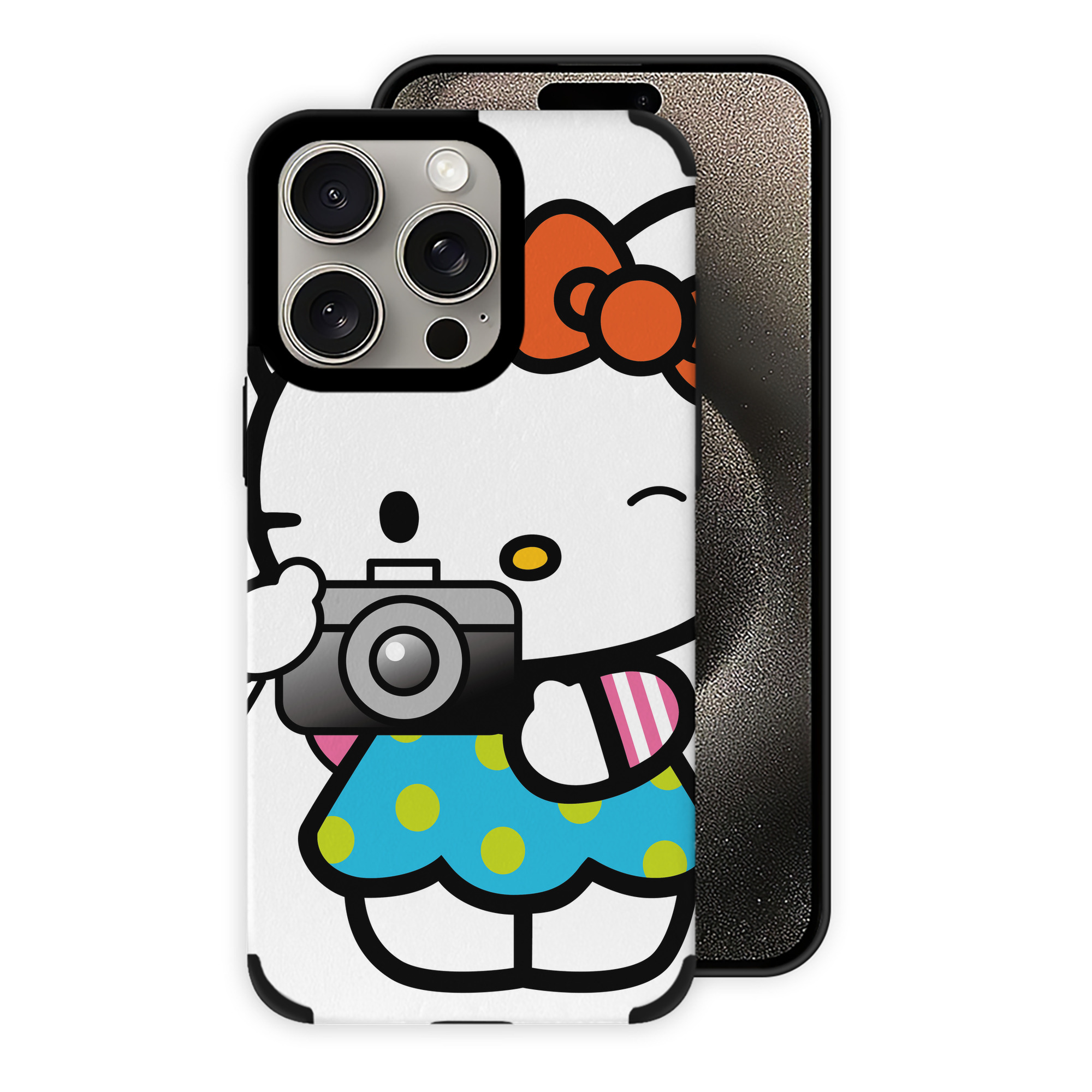（画像用） Hello Kitty ハローキティ 【iPhone15ProMax対応】 PUレザー スマホケース 耐衝撃＆黄変防止