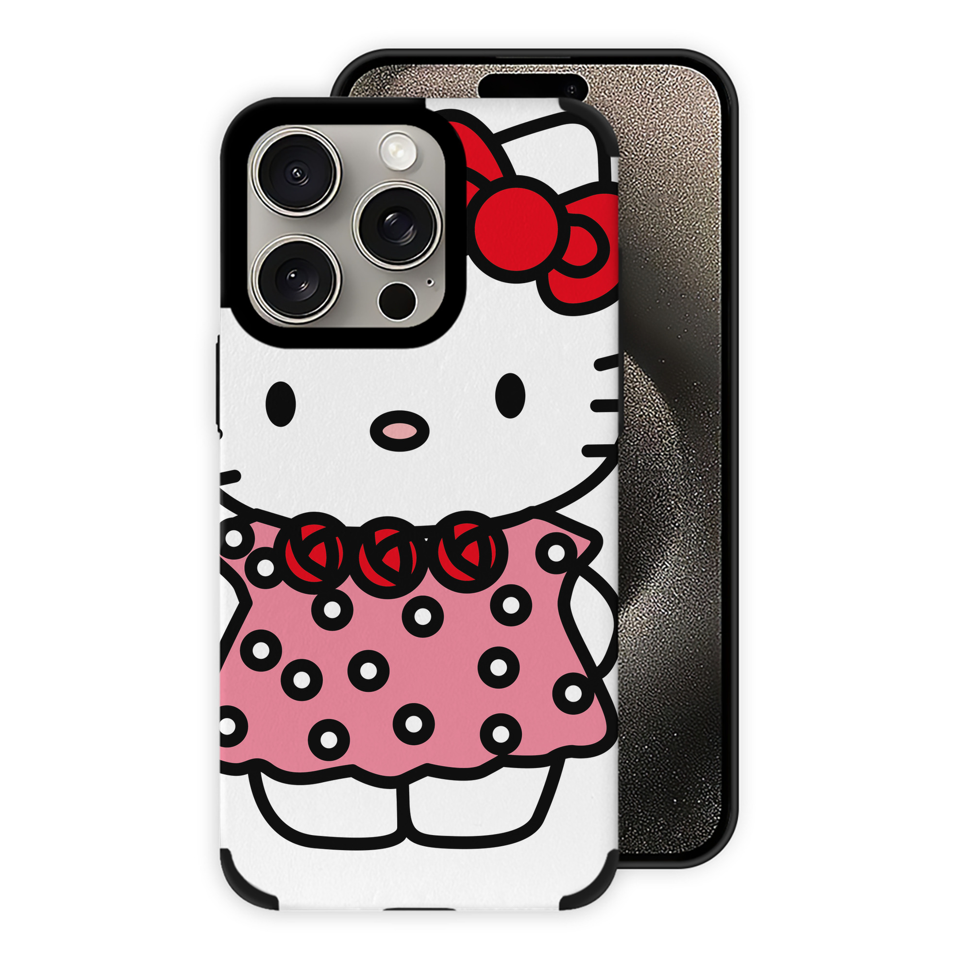 （画像用） Hello Kitty ハローキティ 【iPhone15ProMax対応】 PUレザー スマホケース 耐衝撃＆黄変防止