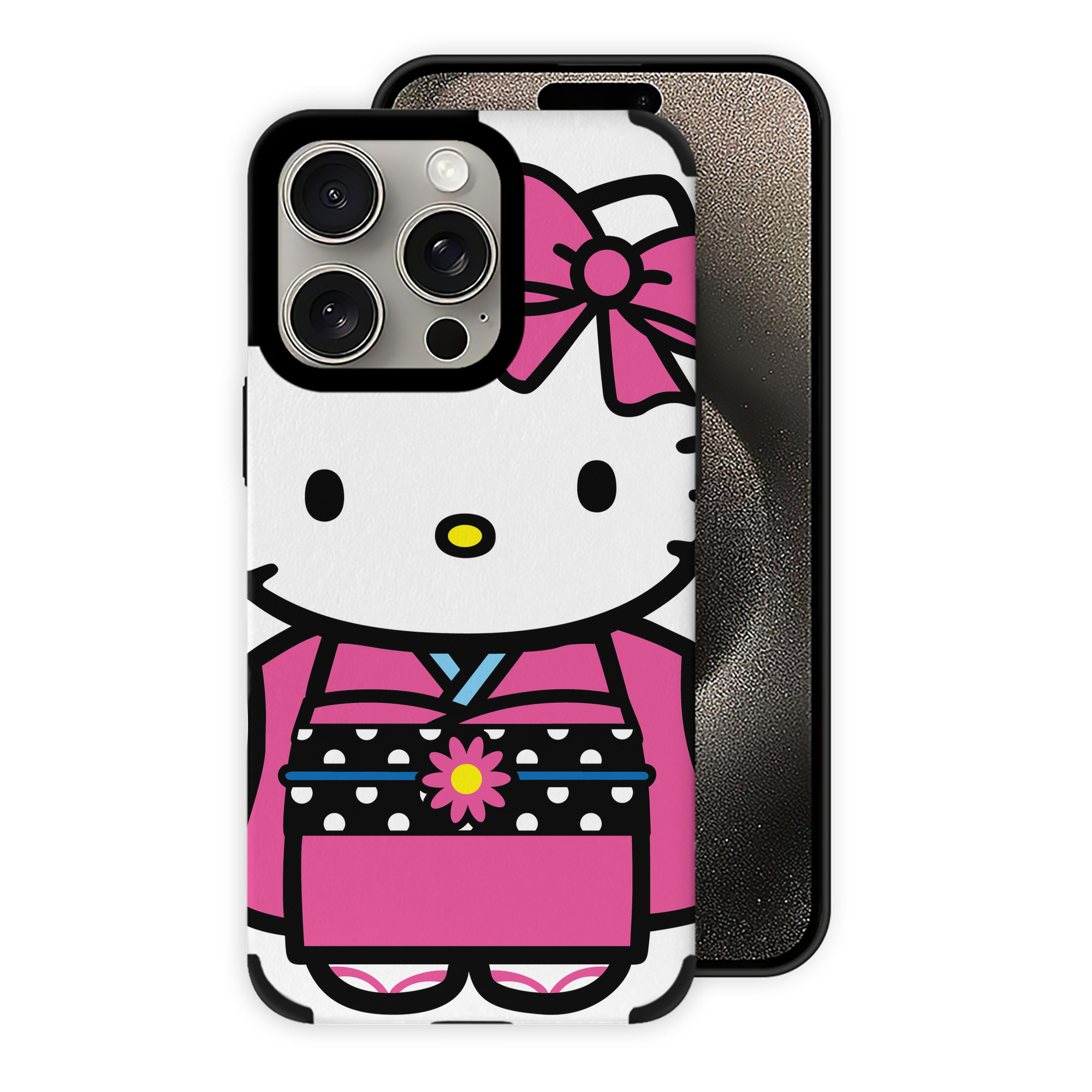 （画像用） Hello Kitty ハローキティ 【iPhone15ProMax対応】 PUレザー スマホケース 耐衝撃＆黄変防止