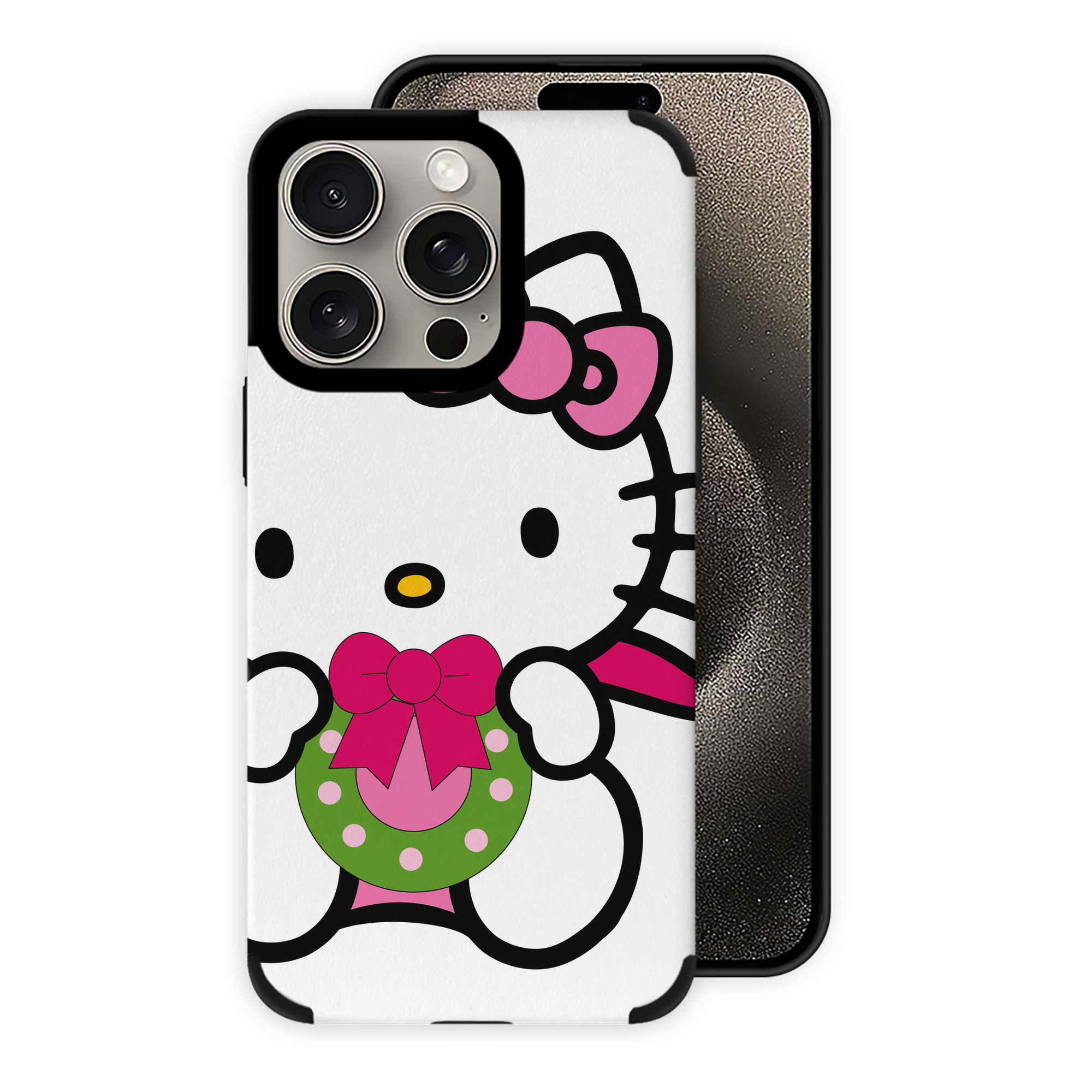 （画像用） Hello Kitty ハローキティ 【iPhone15ProMax対応】 PUレザー スマホケース 耐衝撃＆黄変防止