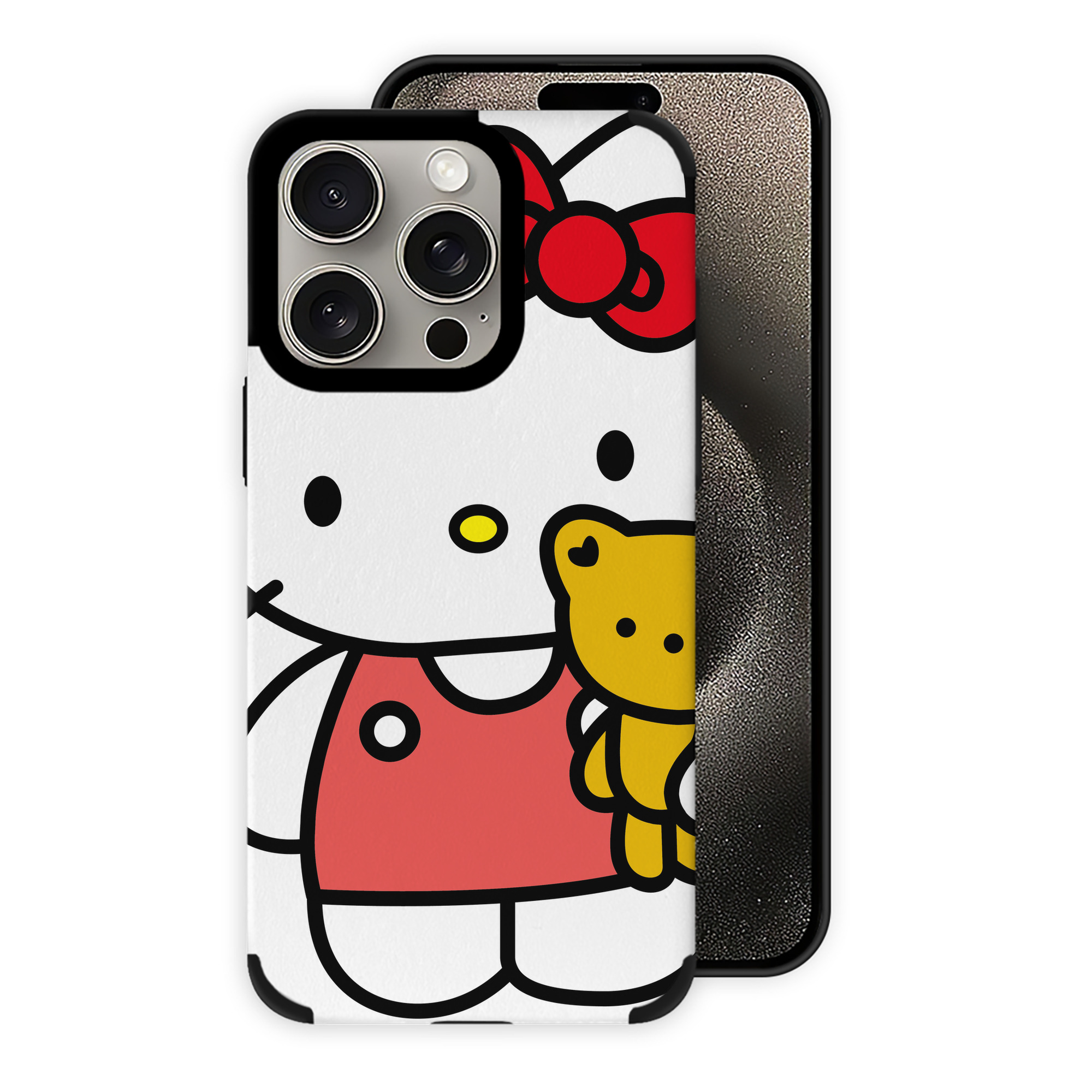 （画像用） Hello Kitty ハローキティ 【iPhone15ProMax対応】 PUレザー スマホケース 耐衝撃＆黄変防止