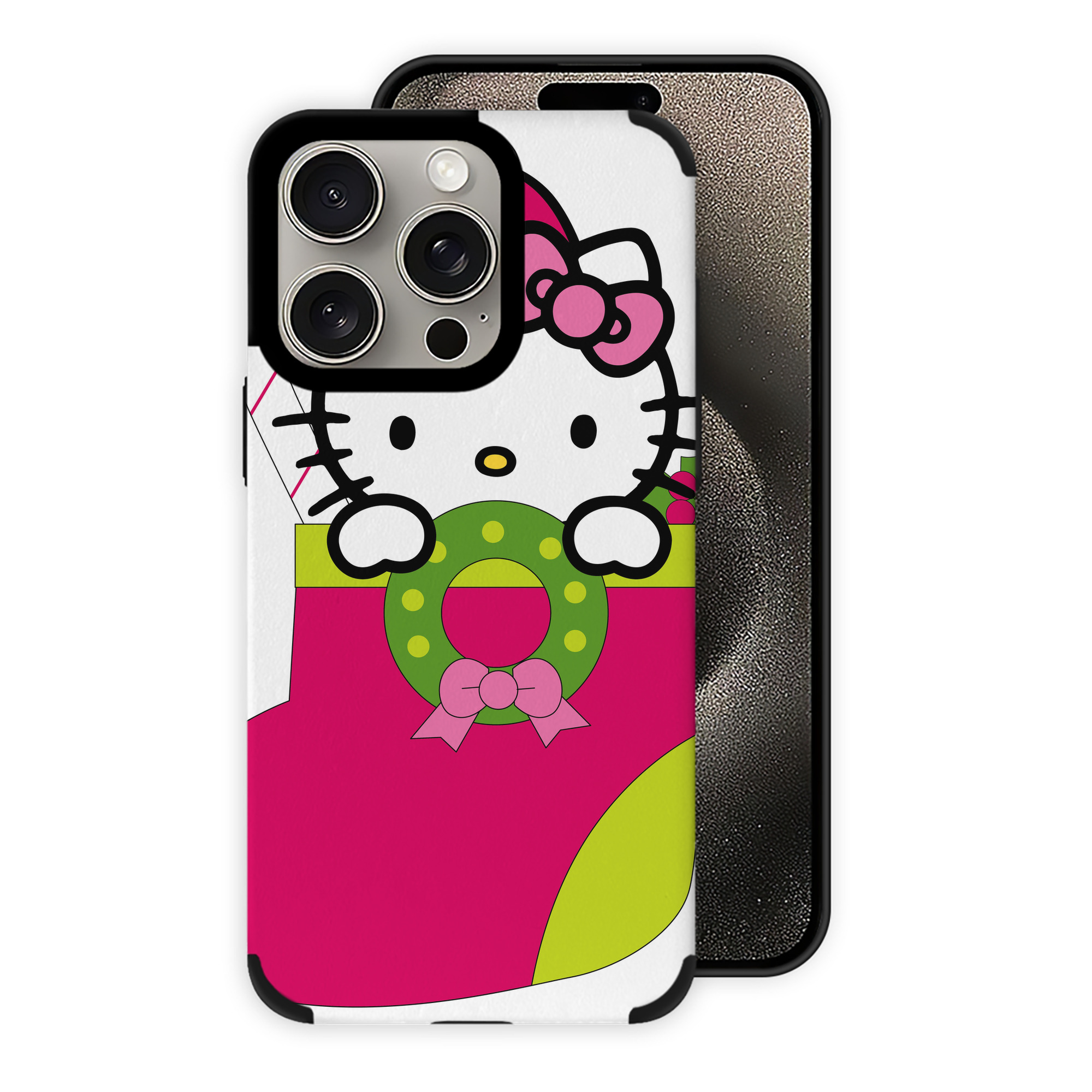 （画像用） Hello Kitty ハローキティ 【iPhone15ProMax対応】 PUレザー スマホケース 耐衝撃＆黄変防止