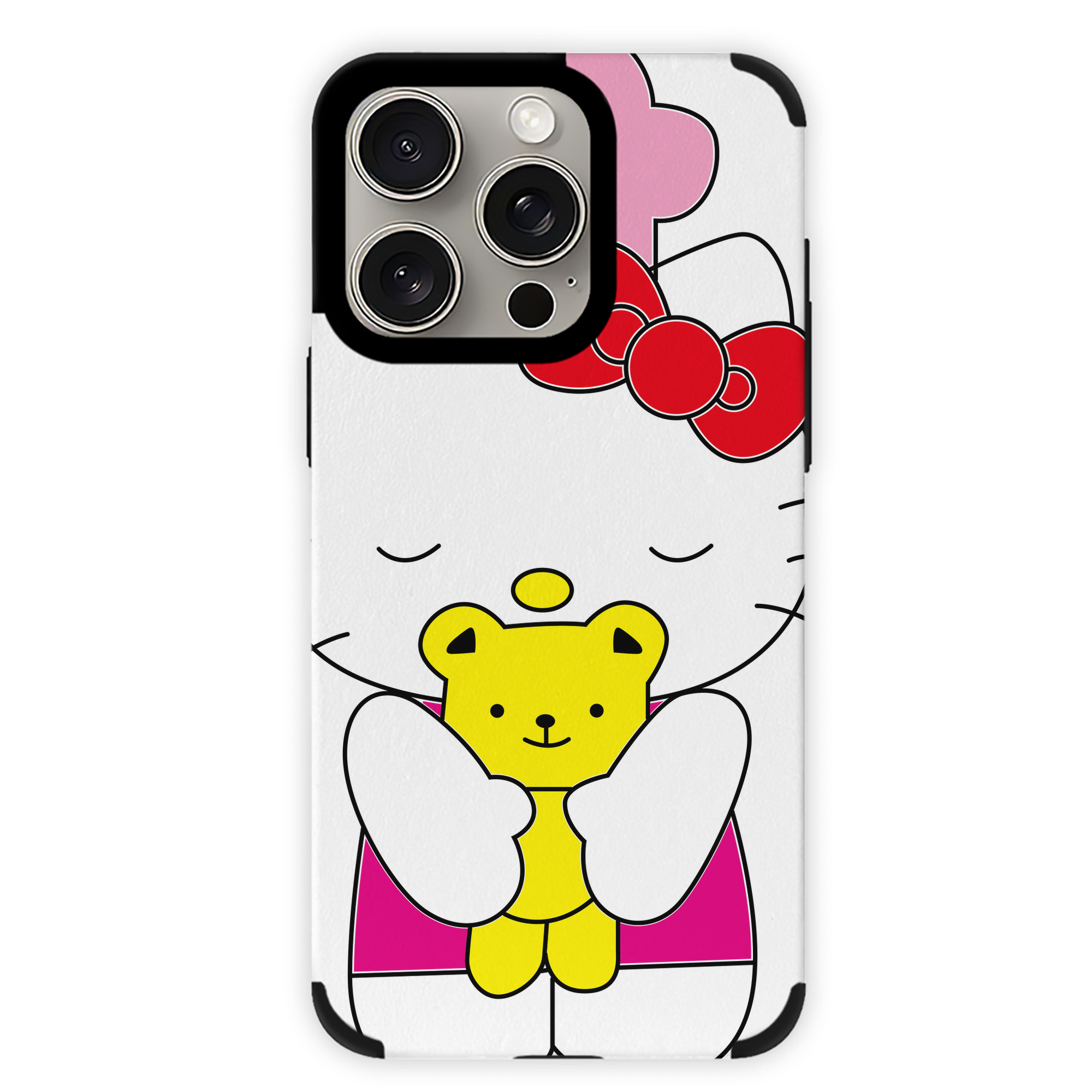 （画像用） Hello Kitty ハローキティ 【iPhone15ProMax対応】 PUレザー スマホケース 耐衝撃＆黄変防止