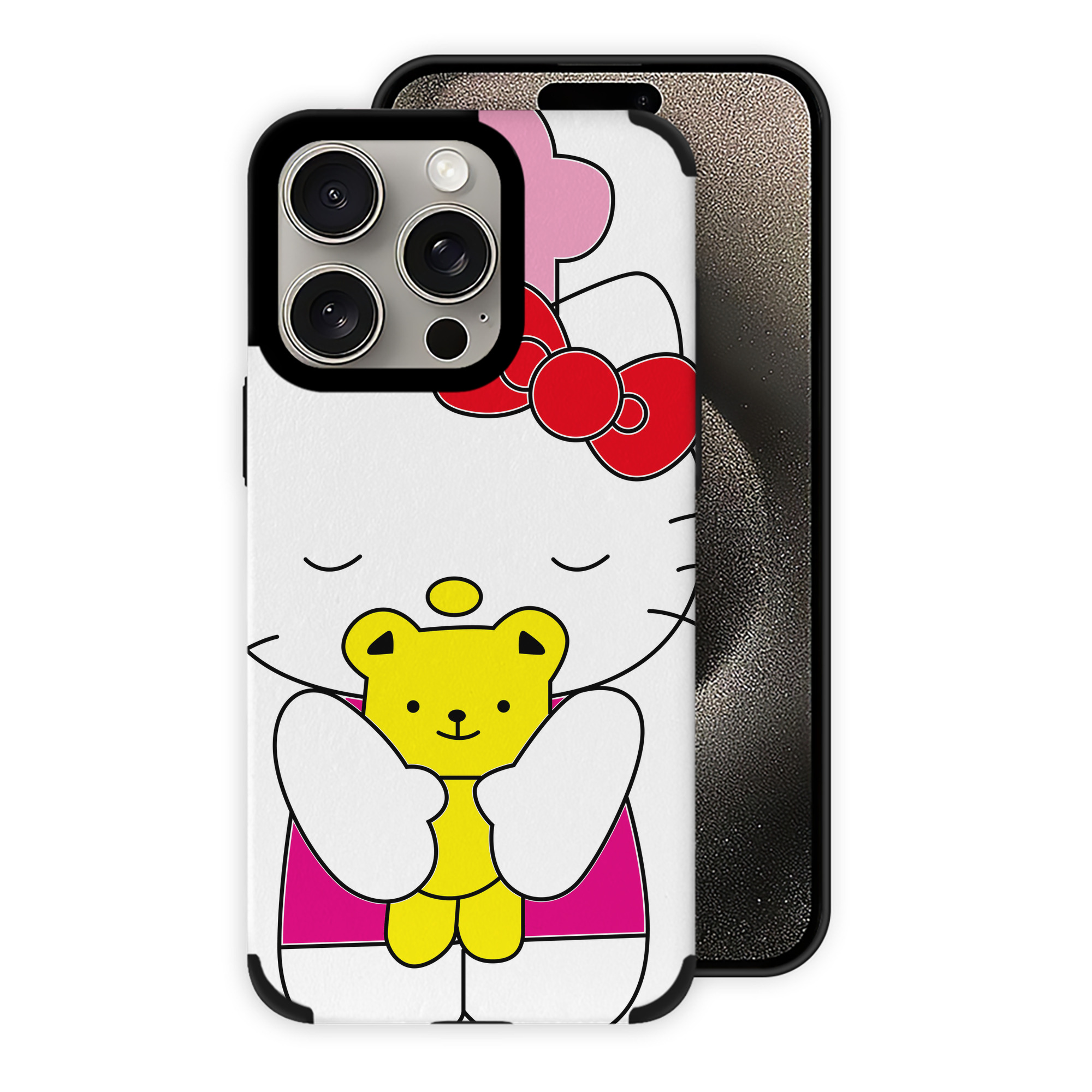 （画像用） Hello Kitty ハローキティ 【iPhone15ProMax対応】 PUレザー スマホケース 耐衝撃＆黄変防止