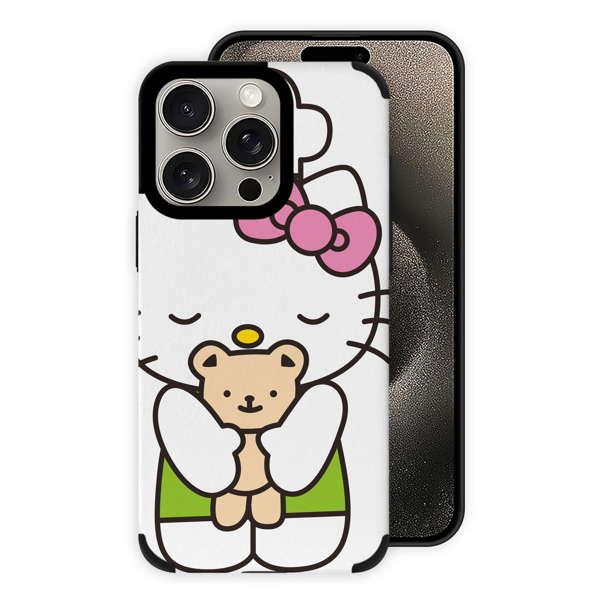 （画像用） Hello Kitty ハローキティ 【iPhone15ProMax対応】 PUレザー スマホケース 耐衝撃＆黄変防止