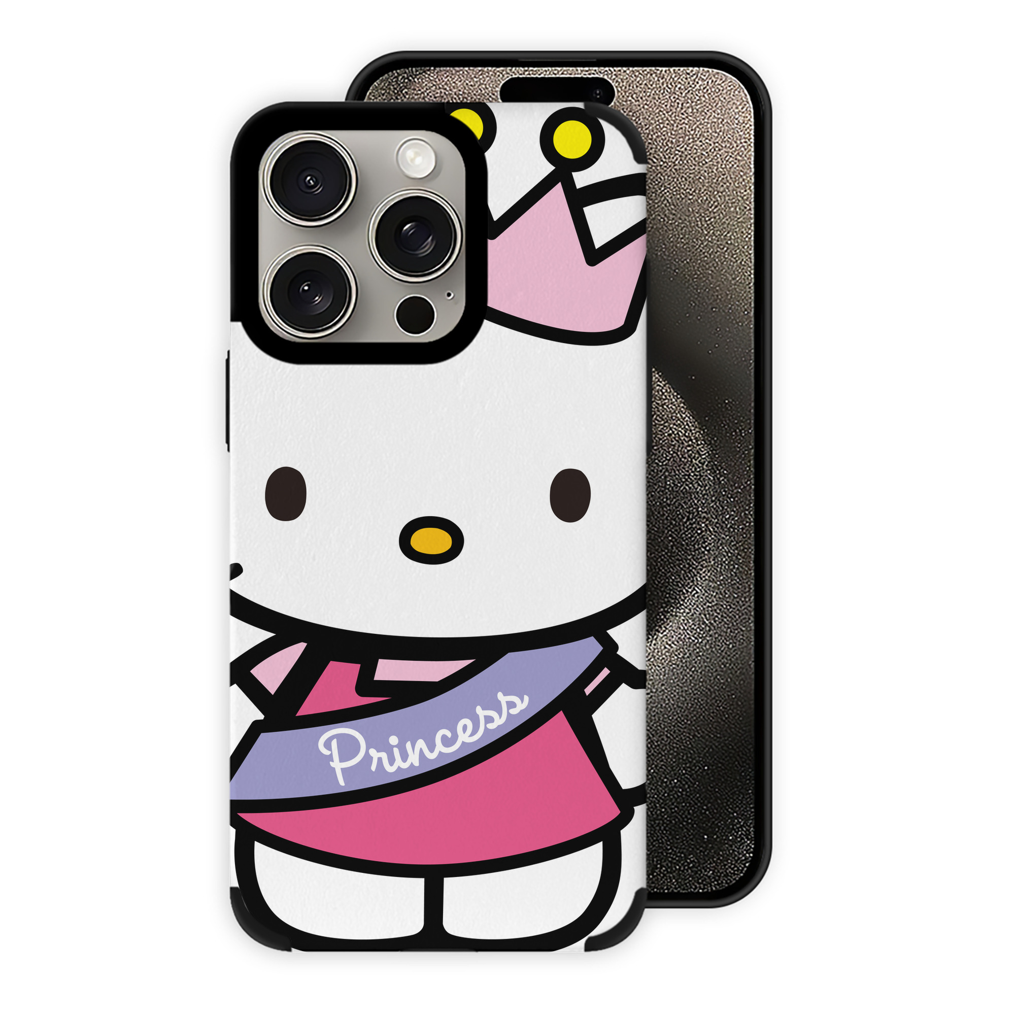 （画像用） Hello Kitty ハローキティ 【iPhone15ProMax対応】 PUレザー スマホケース 耐衝撃＆黄変防止