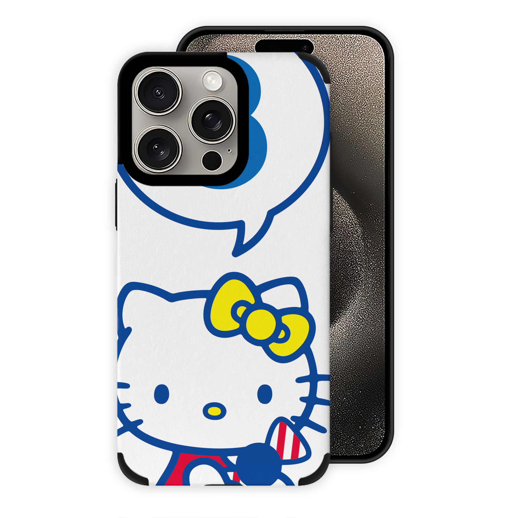 （画像用） Hello Kitty ハローキティ 【iPhone15ProMax対応】 PUレザー スマホケース 耐衝撃＆黄変防止