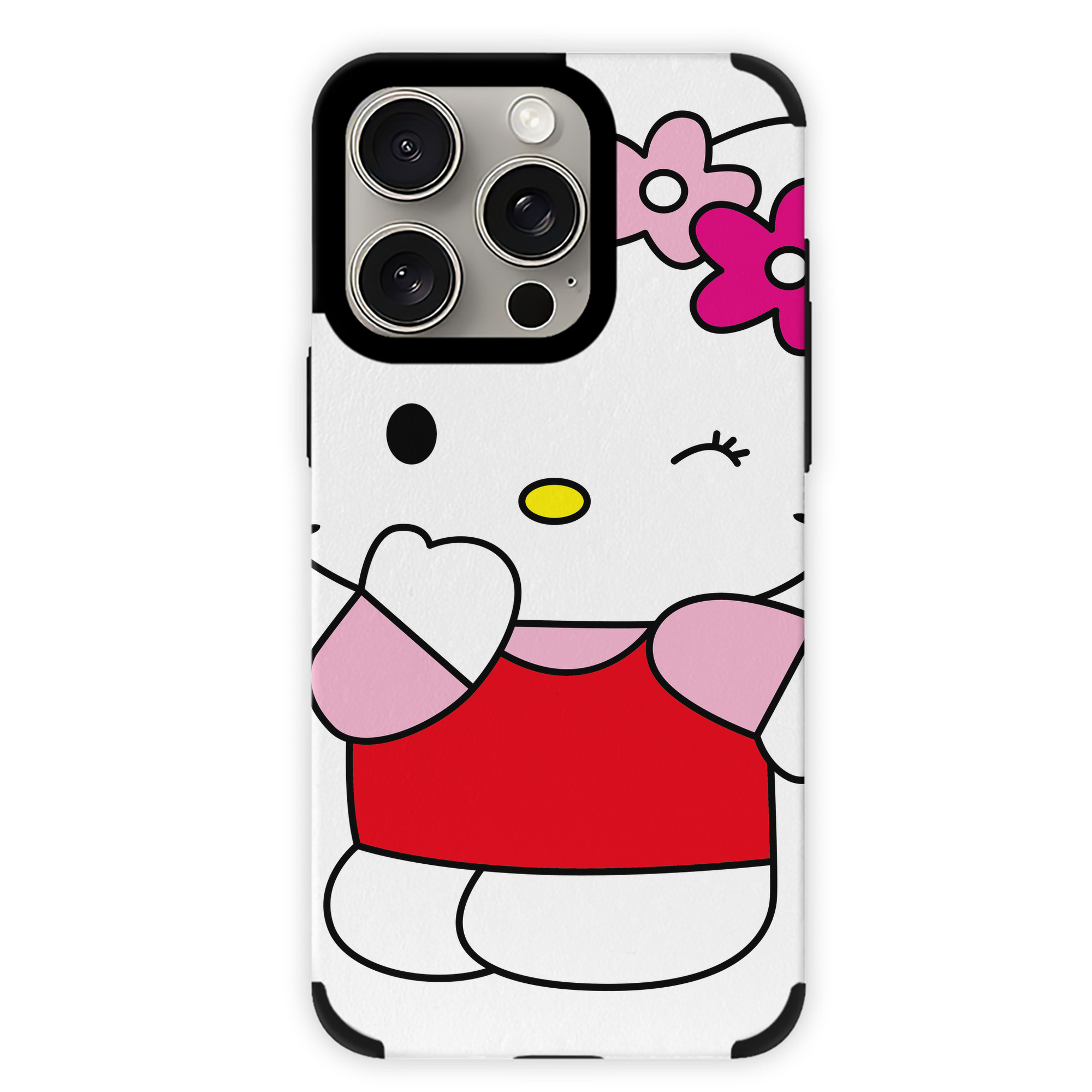 （画像用） Hello Kitty ハローキティ 【iPhone15ProMax対応】 PUレザー スマホケース 耐衝撃＆黄変防止