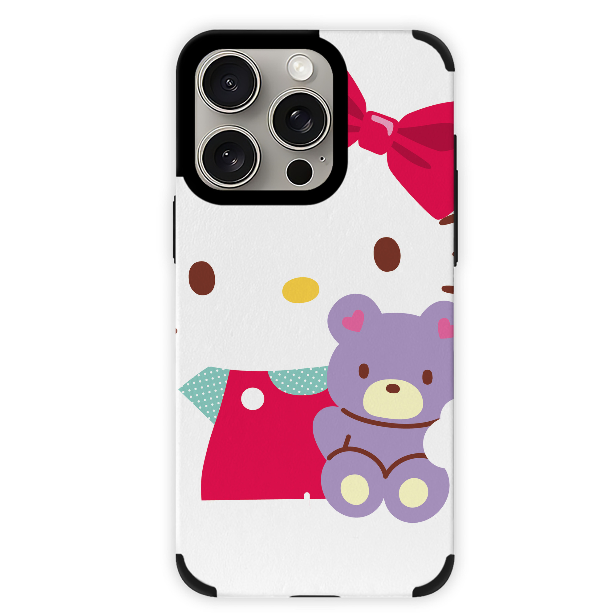（画像用） Hello Kitty ハローキティ 【iPhone15ProMax対応】 PUレザー スマホケース 耐衝撃＆黄変防止