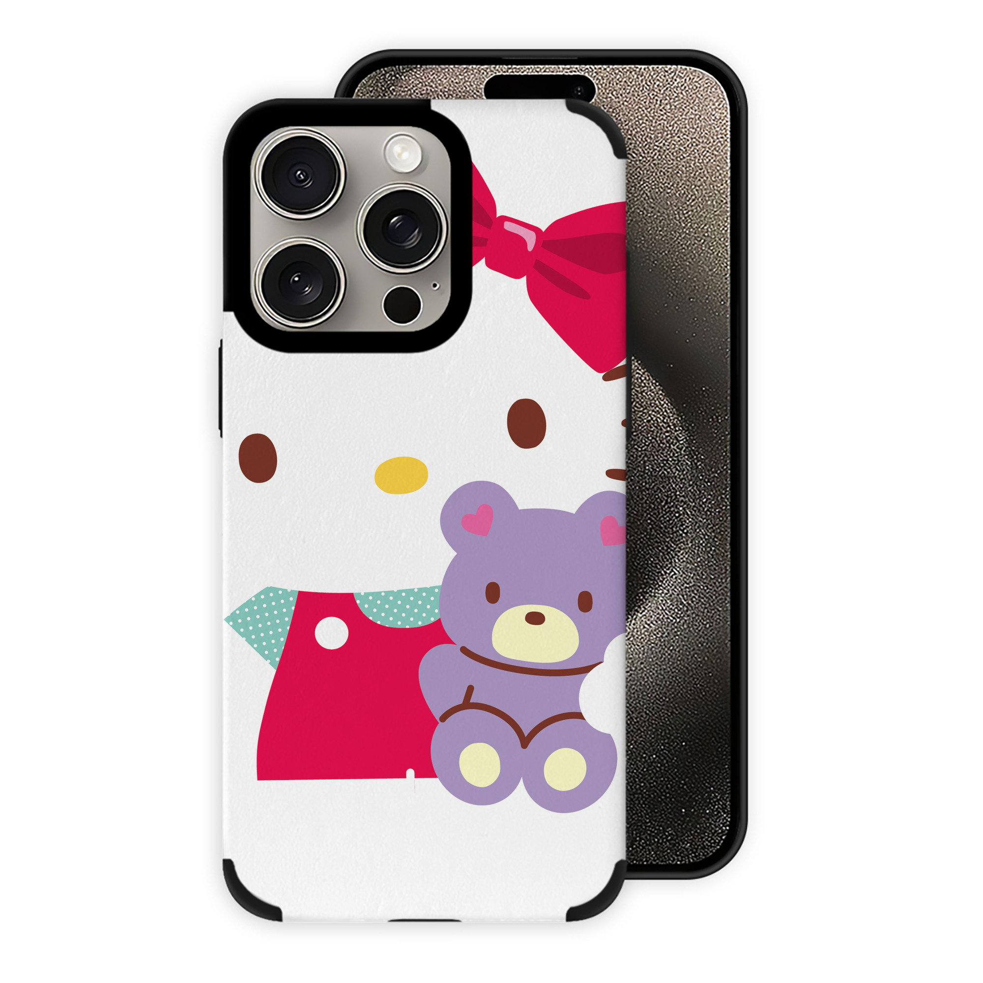 （画像用） Hello Kitty ハローキティ 【iPhone15ProMax対応】 PUレザー スマホケース 耐衝撃＆黄変防止