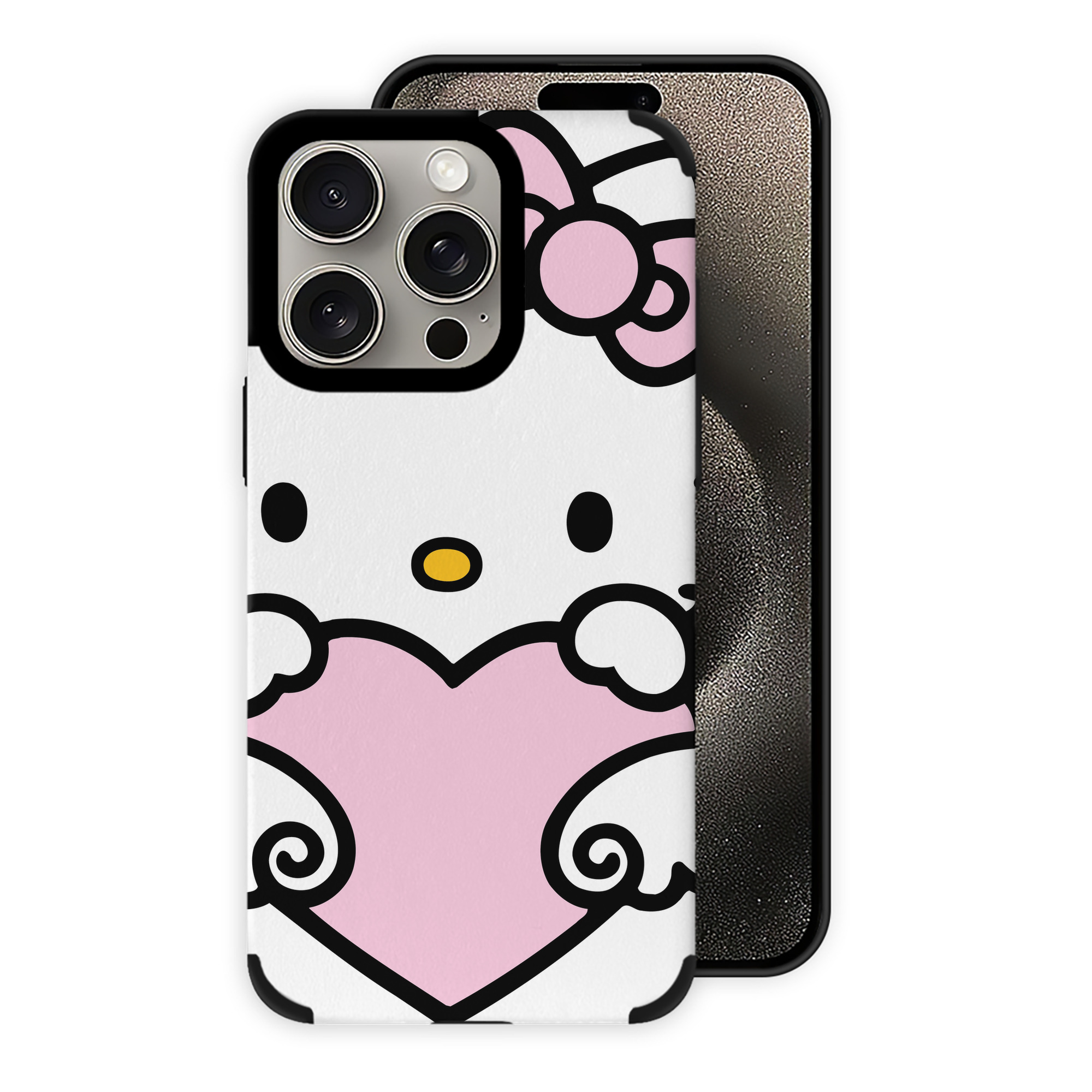 （画像用） Hello Kitty ハローキティ 【iPhone15ProMax対応】 PUレザー スマホケース 耐衝撃＆黄変防止