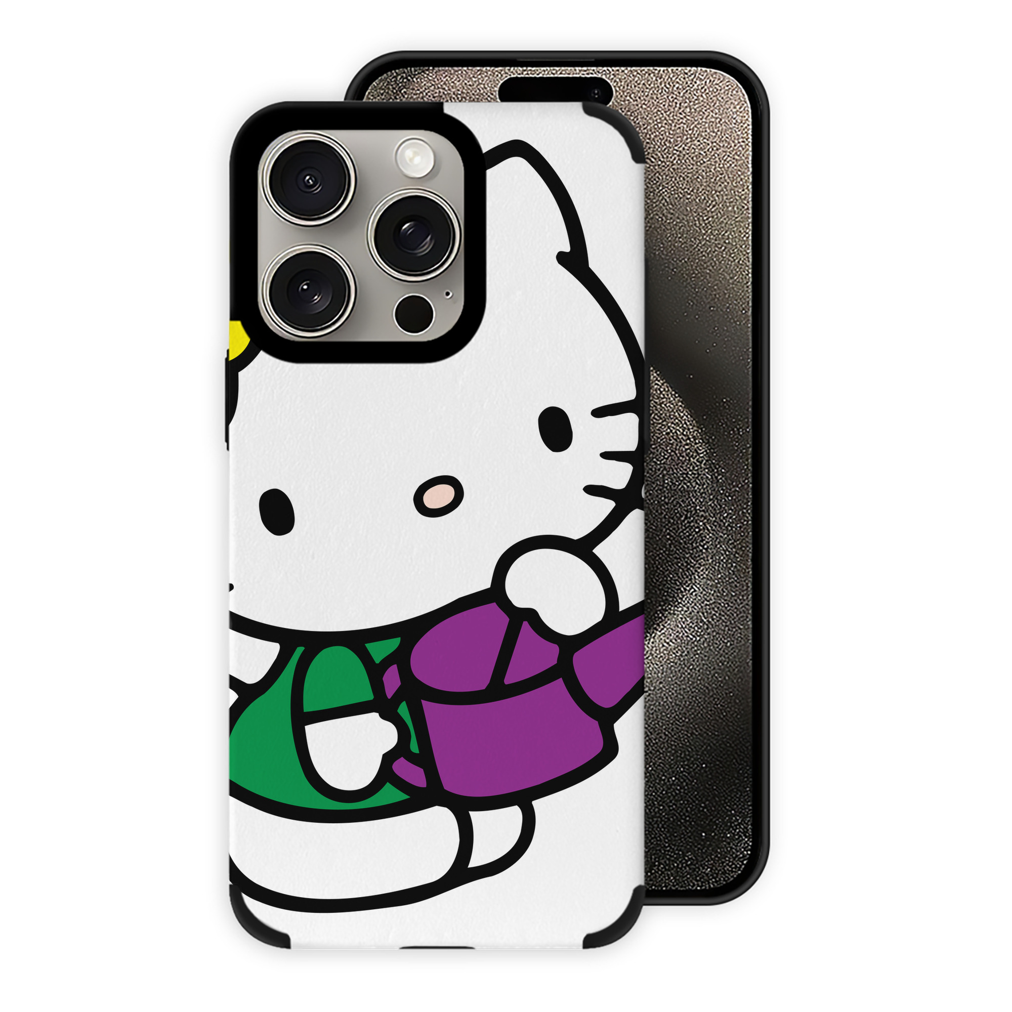 （画像用） Hello Kitty ハローキティ 【iPhone15ProMax対応】 PUレザー スマホケース 耐衝撃＆黄変防止