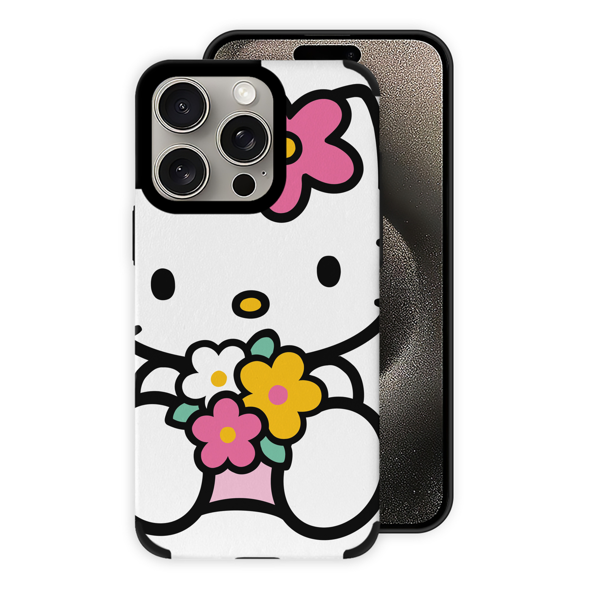 （画像用） Hello Kitty ハローキティ 【iPhone15ProMax対応】 PUレザー スマホケース 耐衝撃＆黄変防止