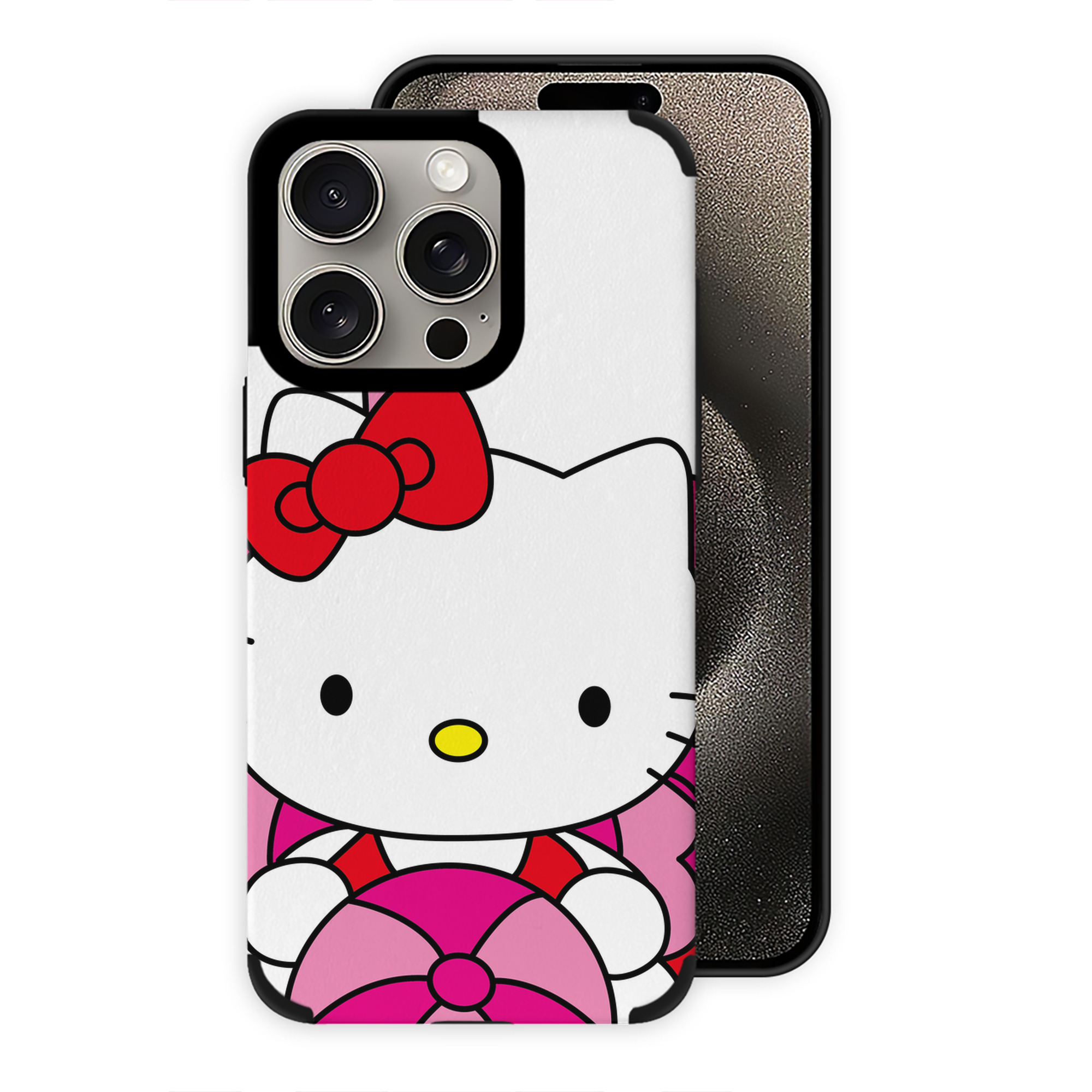 （画像用） Hello Kitty ハローキティ 【iPhone15ProMax対応】 PUレザー スマホケース 耐衝撃＆黄変防止
