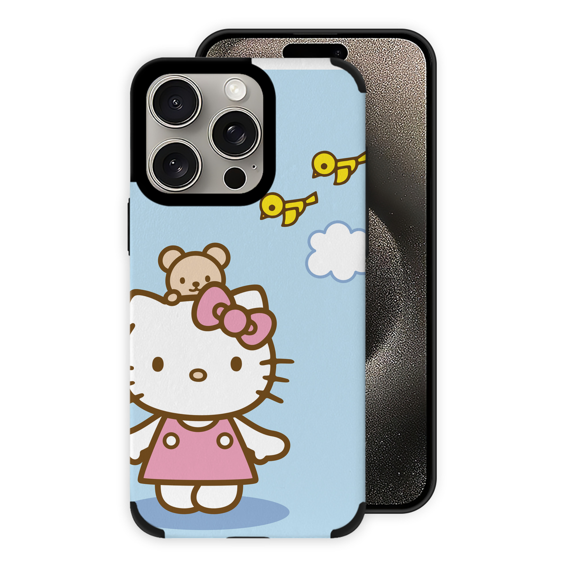 （画像用） Hello Kitty ハローキティ 【iPhone15ProMax対応】 PUレザー スマホケース 耐衝撃＆黄変防止