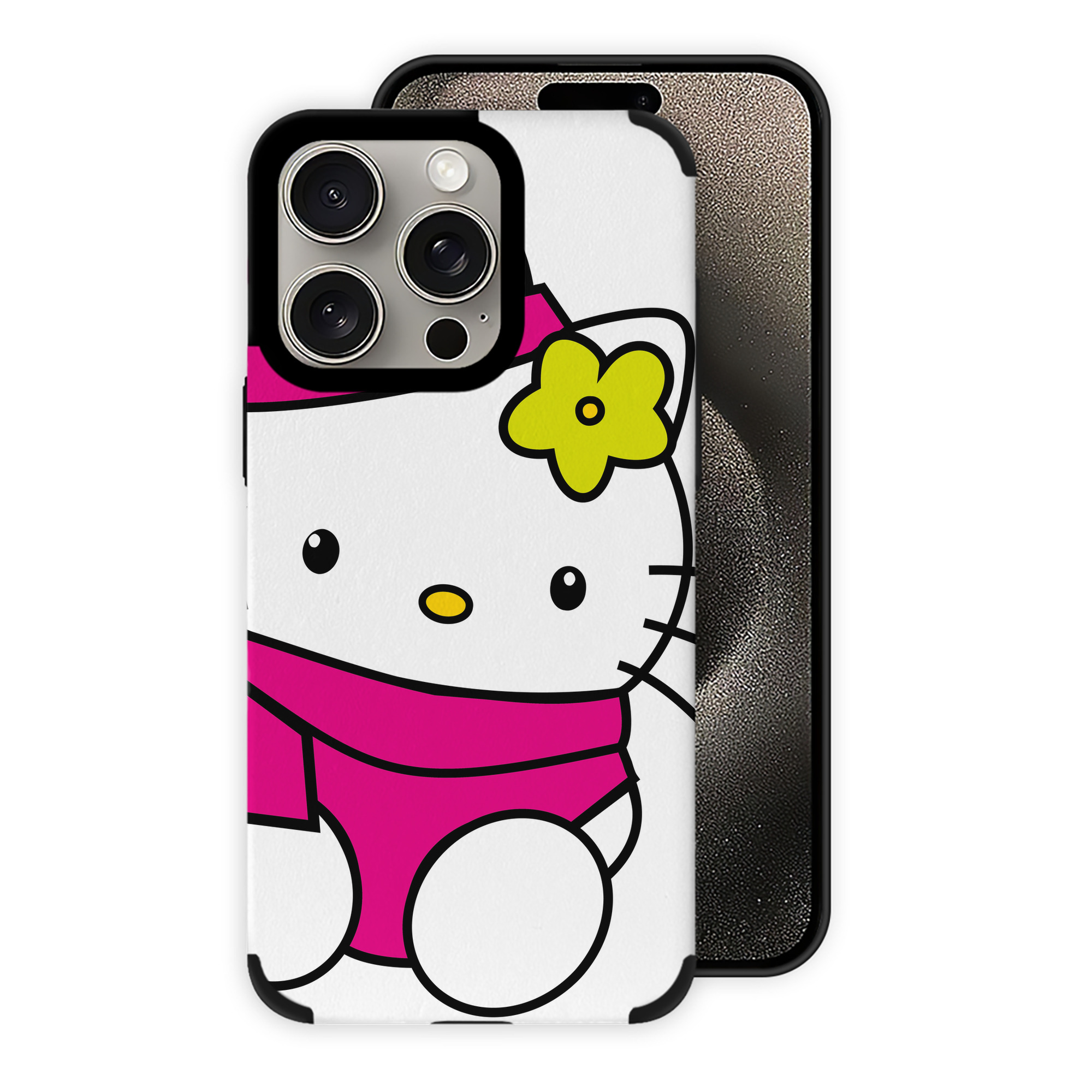 （画像用） Hello Kitty ハローキティ 【iPhone15ProMax対応】 PUレザー スマホケース 耐衝撃＆黄変防止