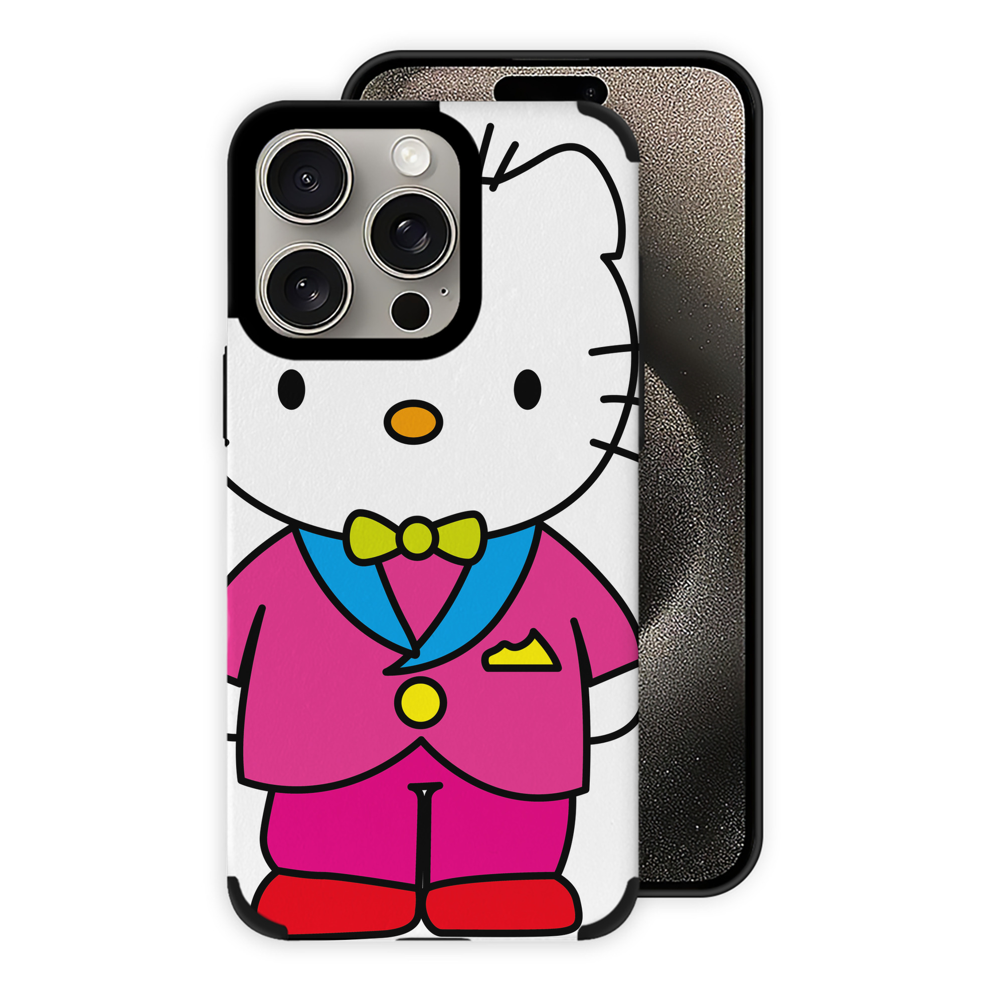 （画像用） Hello Kitty ハローキティ 【iPhone15ProMax対応】 PUレザー スマホケース 耐衝撃＆黄変防止