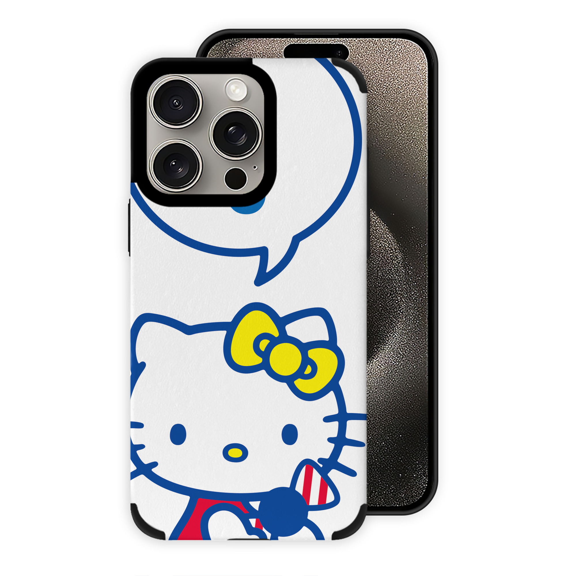 （画像用） Hello Kitty ハローキティ 【iPhone15ProMax対応】 PUレザー スマホケース 耐衝撃＆黄変防止