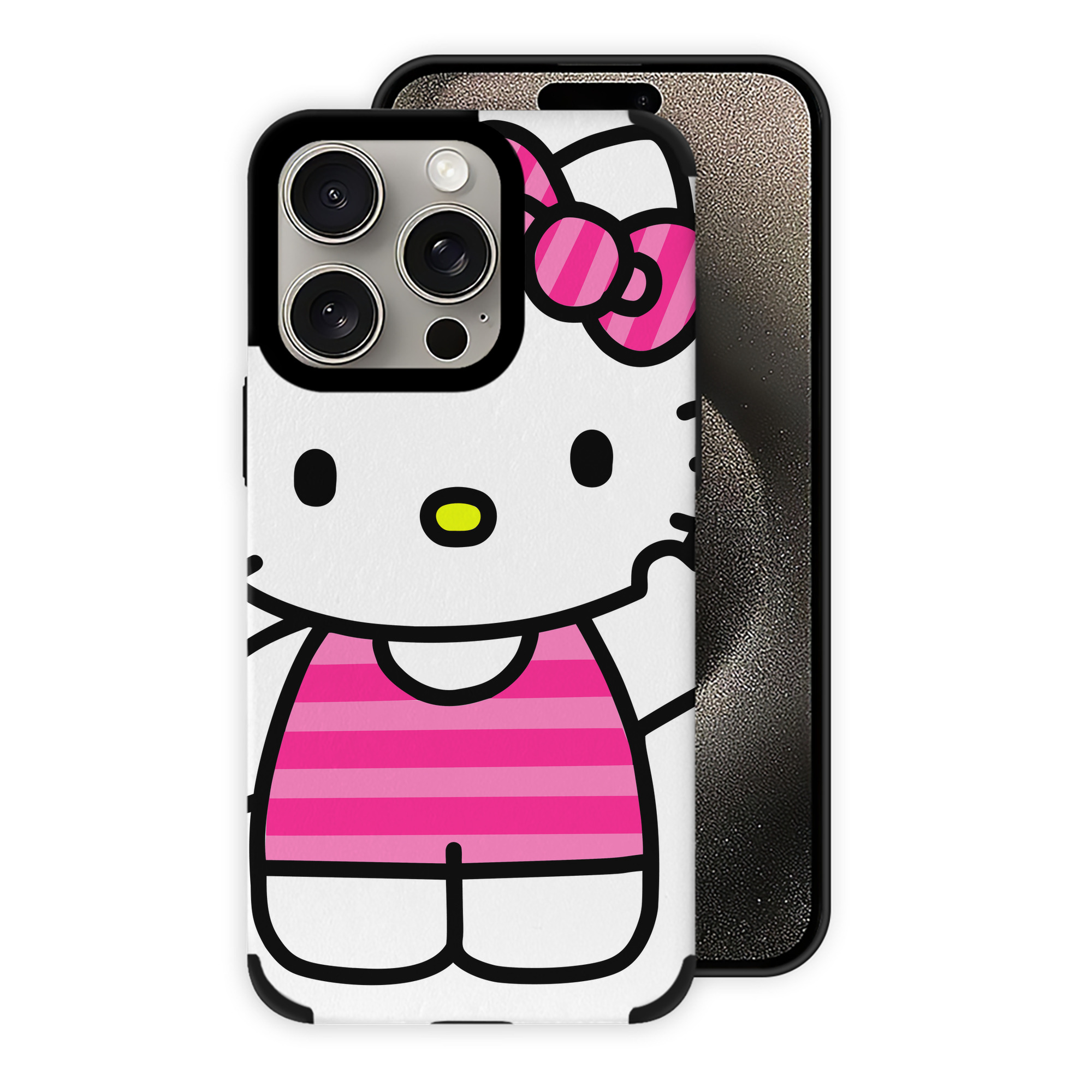 （画像用） Hello Kitty ハローキティ 【iPhone15ProMax対応】 PUレザー スマホケース 耐衝撃＆黄変防止