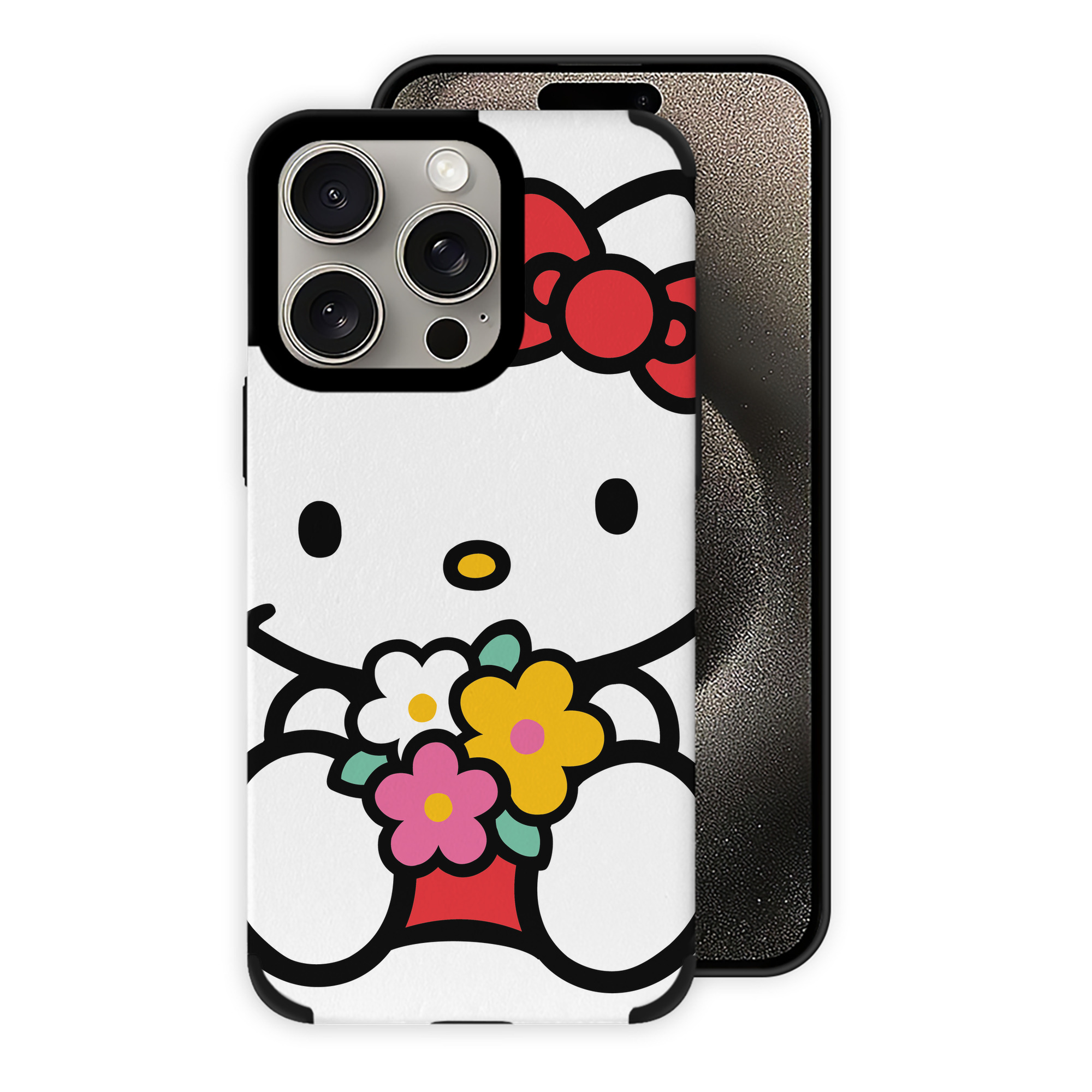 （画像用） Hello Kitty ハローキティ 【iPhone15ProMax対応】 PUレザー スマホケース 耐衝撃＆黄変防止