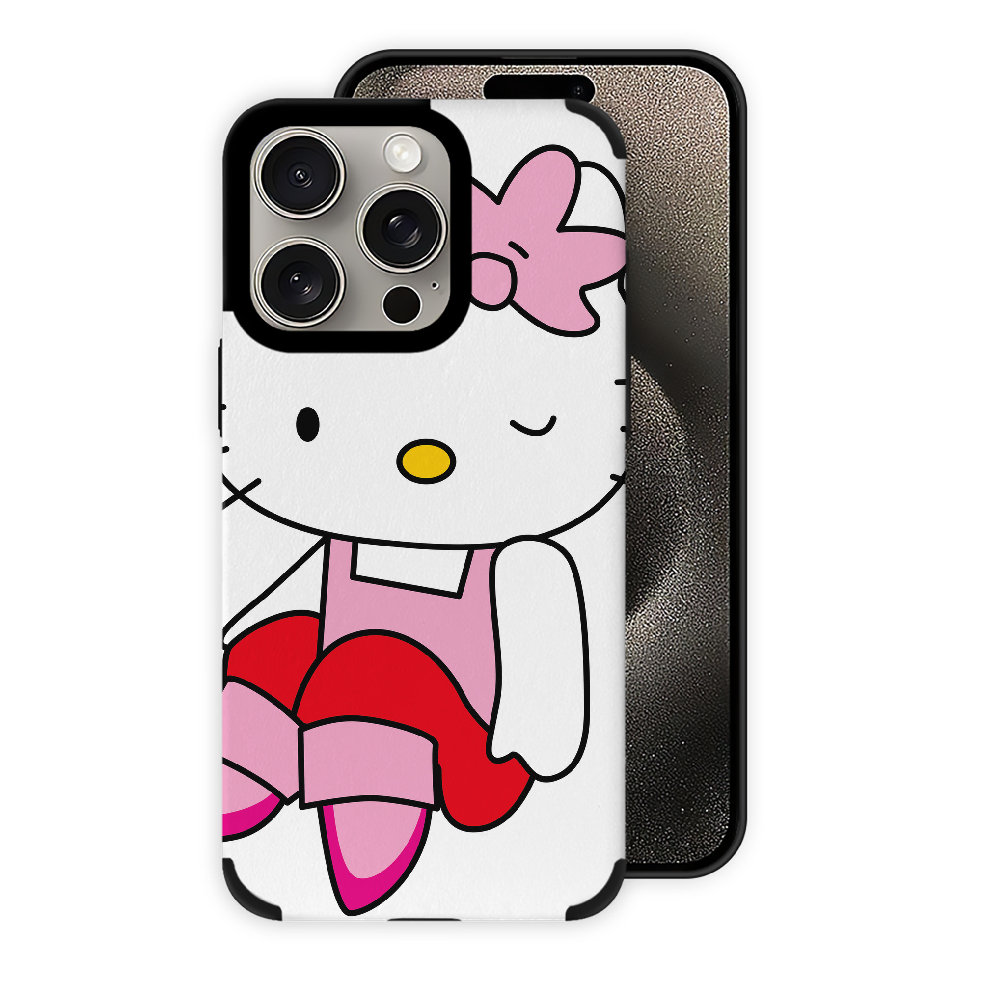 （画像用） Hello Kitty ハローキティ 【iPhone15ProMax対応】 PUレザー スマホケース 耐衝撃＆黄変防止