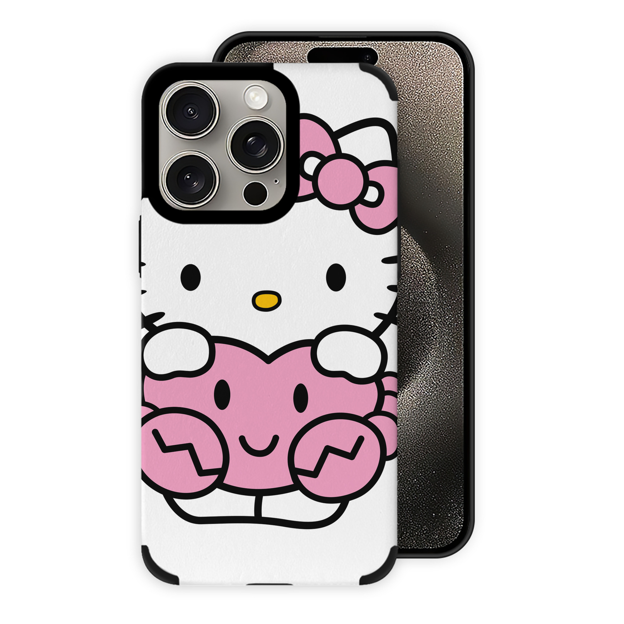 （画像用） Hello Kitty ハローキティ 【iPhone15ProMax対応】 PUレザー スマホケース 耐衝撃＆黄変防止