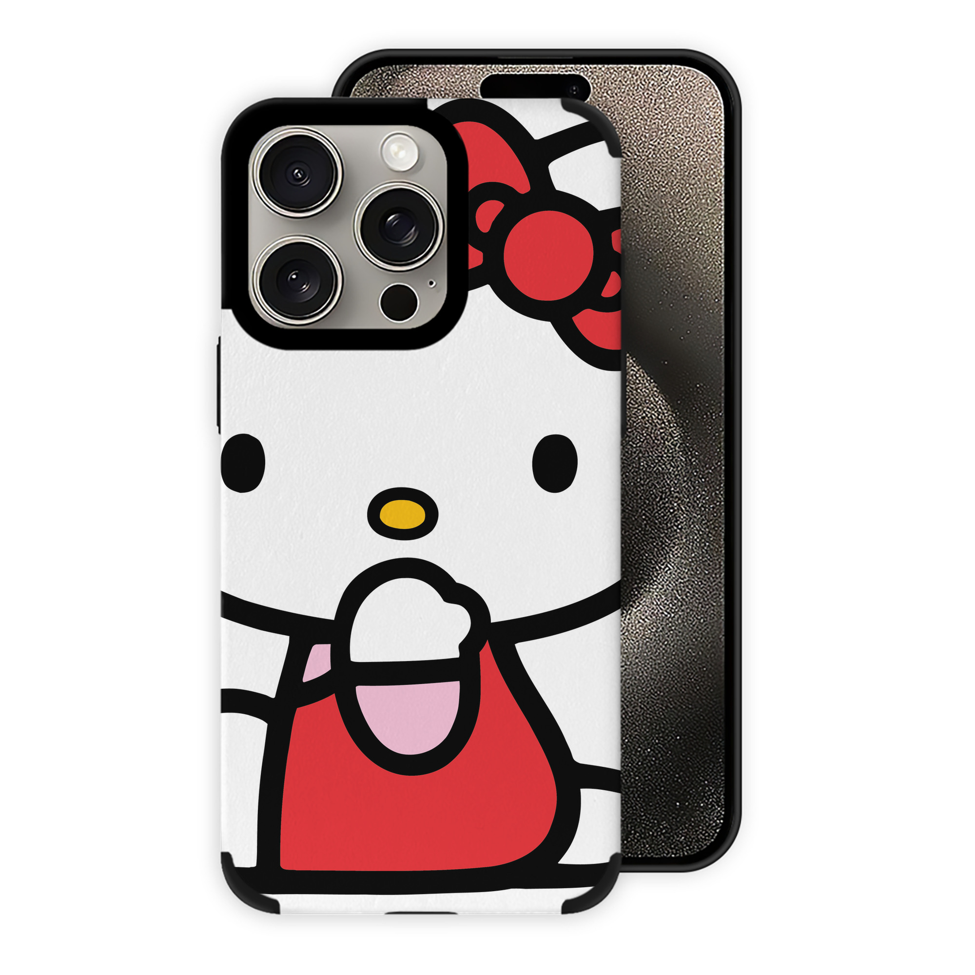 （画像用） Hello Kitty ハローキティ 【iPhone15ProMax対応】 PUレザー スマホケース 耐衝撃＆黄変防止