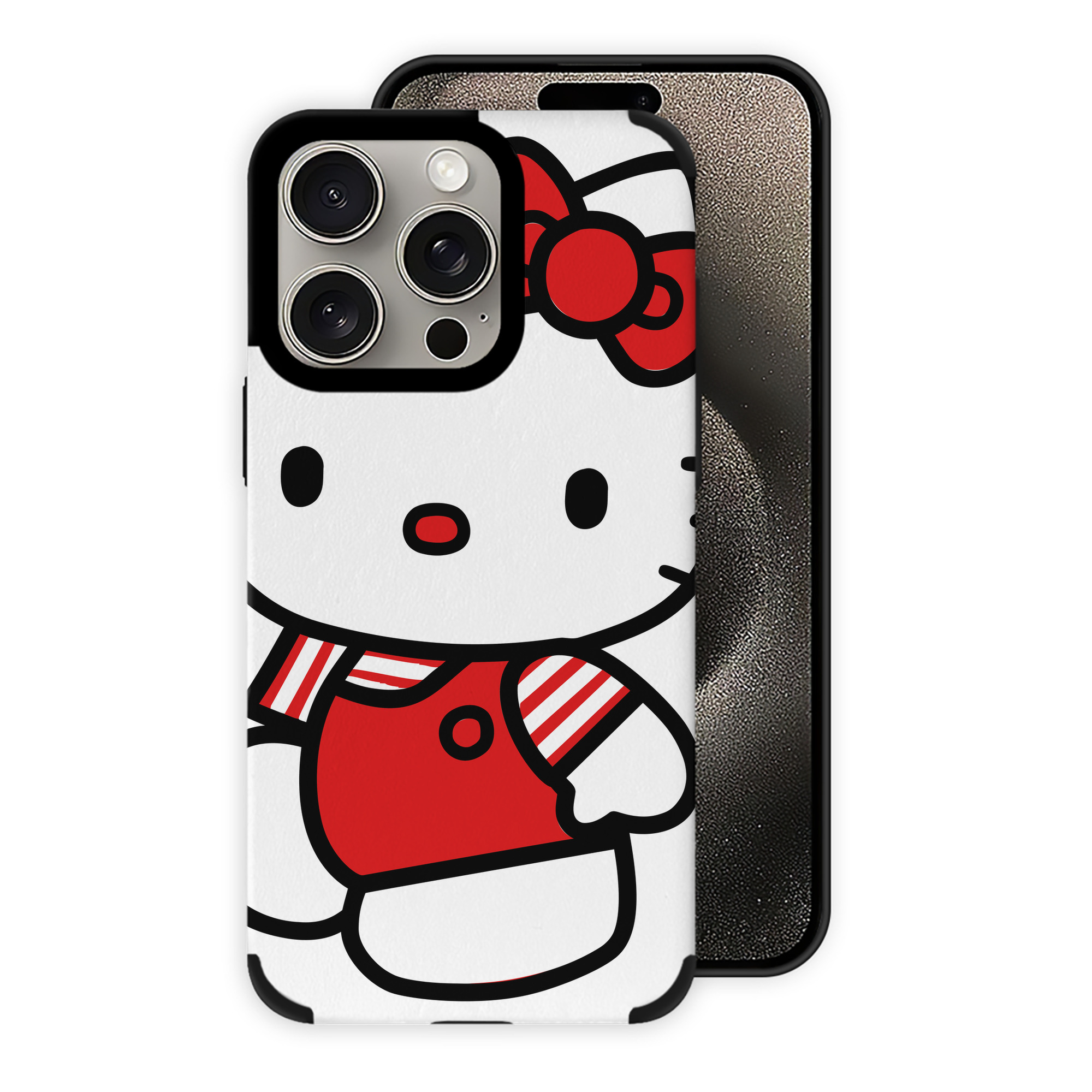 （画像用） Hello Kitty ハローキティ 【iPhone15ProMax対応】 PUレザー スマホケース 耐衝撃＆黄変防止