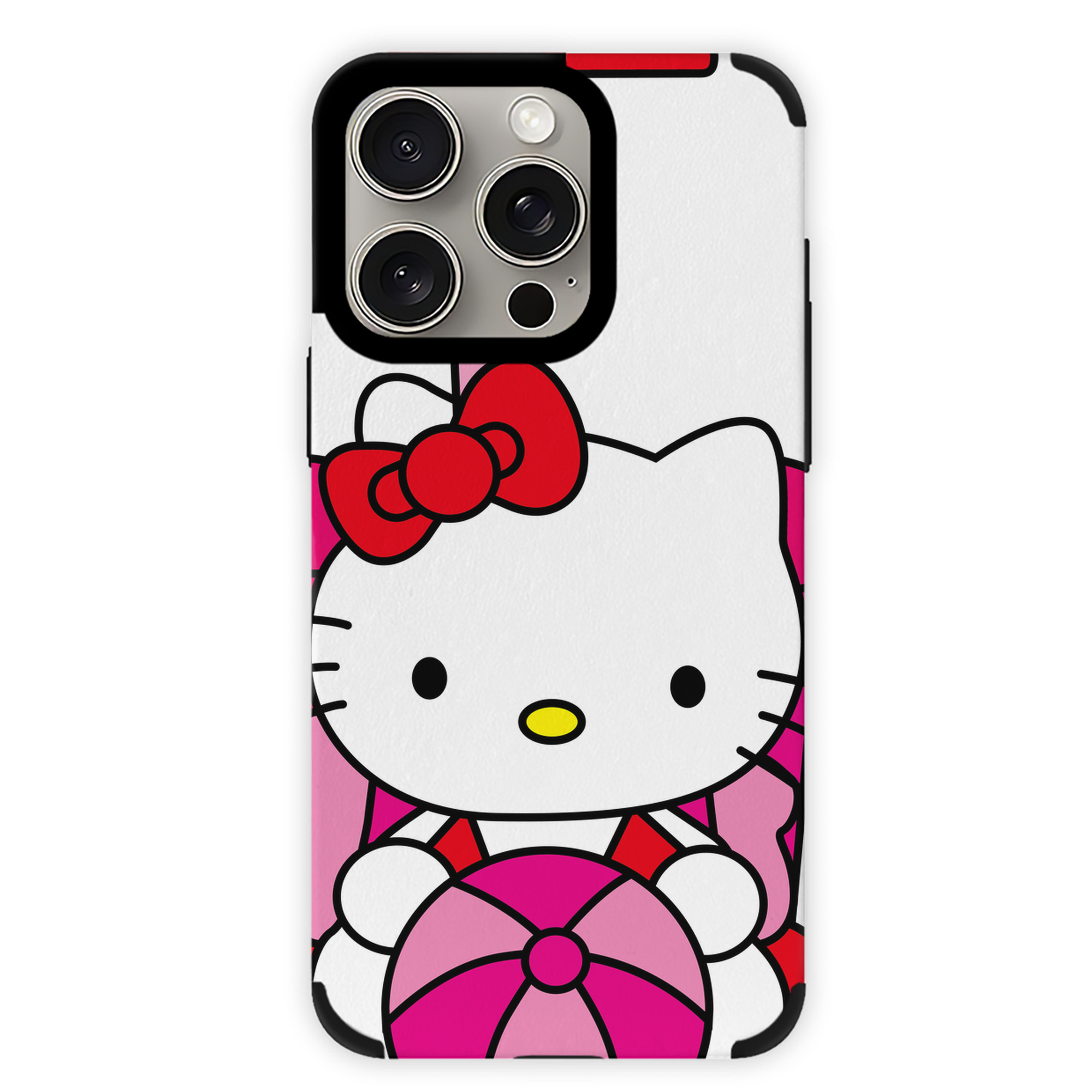 （画像用） Hello Kitty ハローキティ 【iPhone15ProMax対応】 PUレザー スマホケース 耐衝撃＆黄変防止