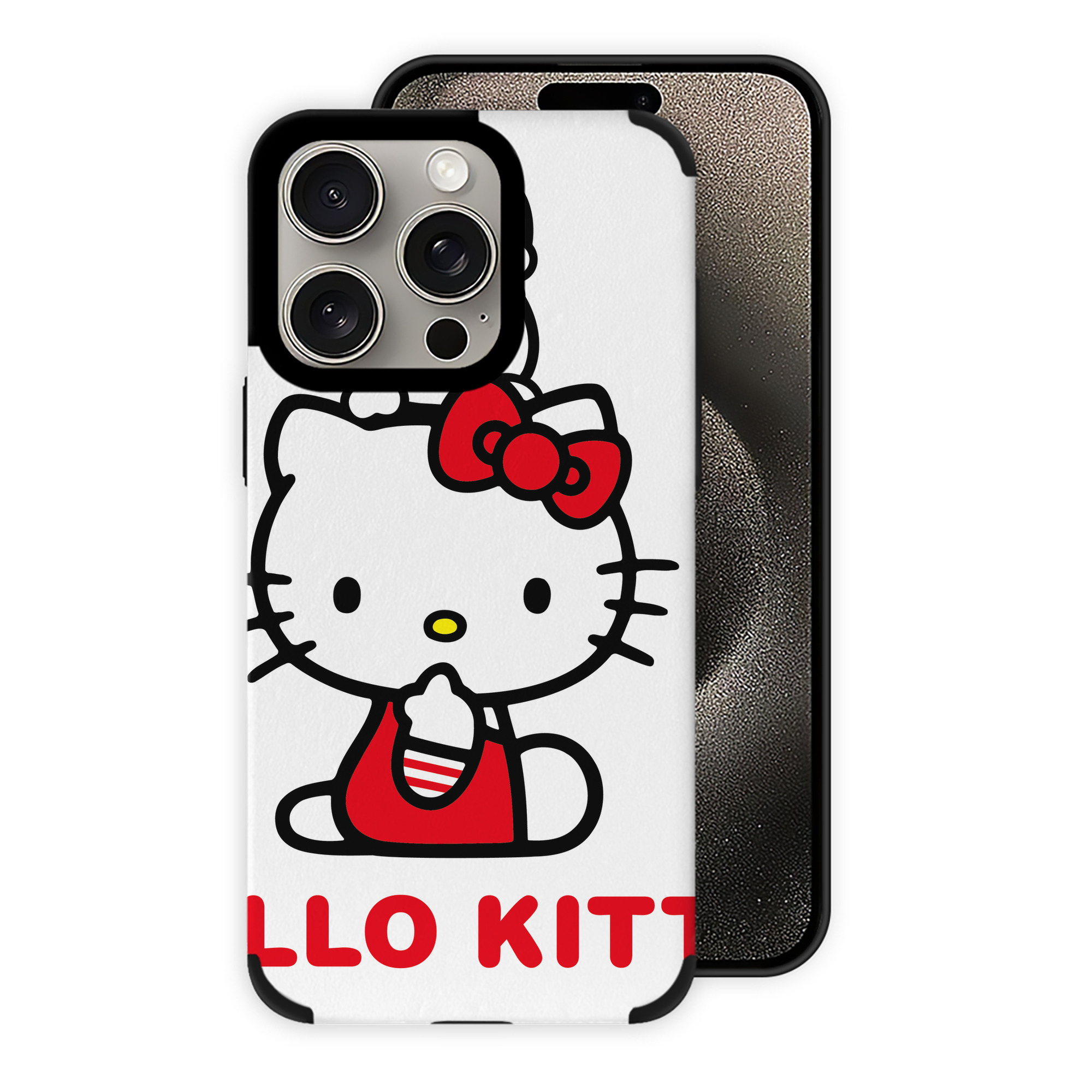 （画像用） Hello Kitty ハローキティ 【iPhone15ProMax対応】 PUレザー スマホケース 耐衝撃＆黄変防止